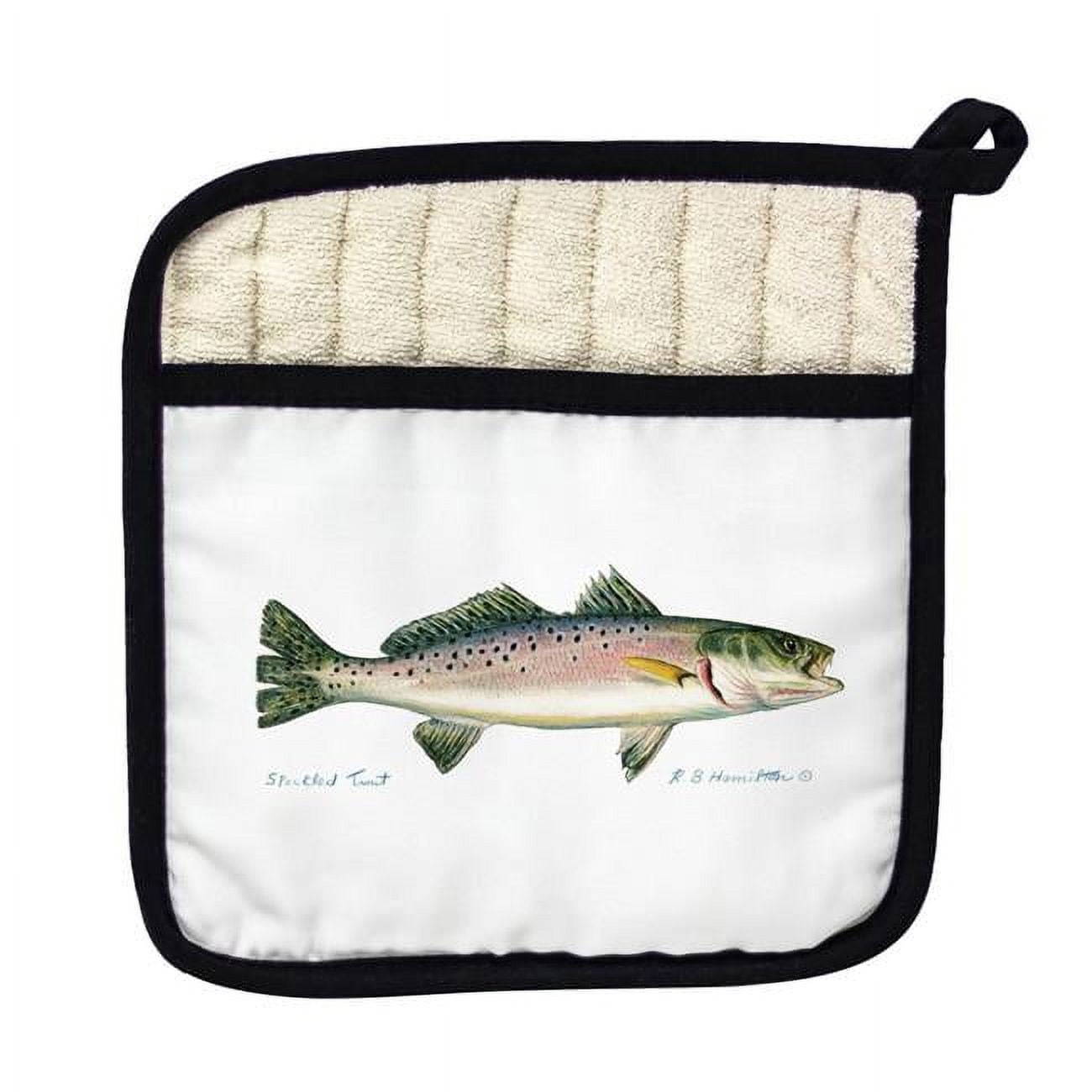 Picture of Betsy Drake PT023R Speckled Trout Pot Holder