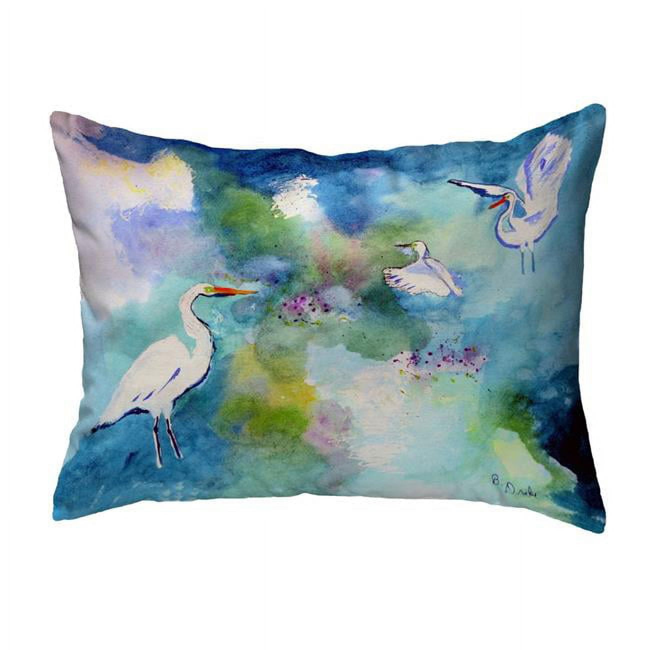 16 x 20 in. Three Egrets Non-Corded Indoor & Outdoor Pillow