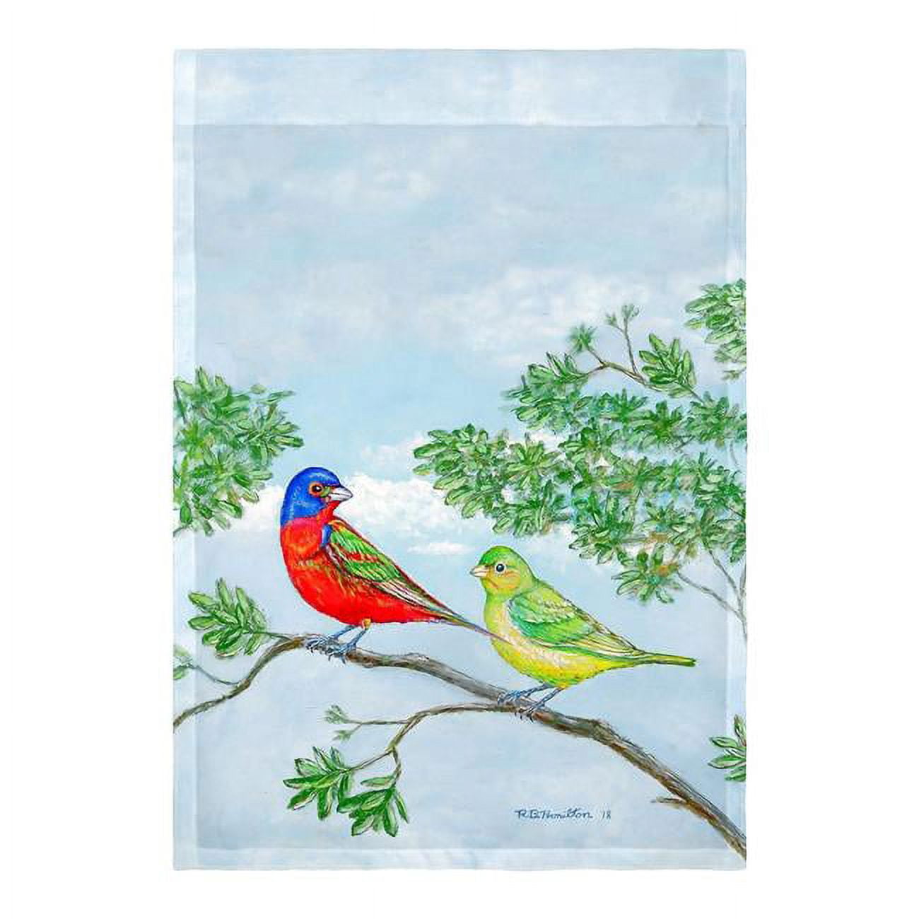12.5 x 18 in. Pair of Buntings Flag