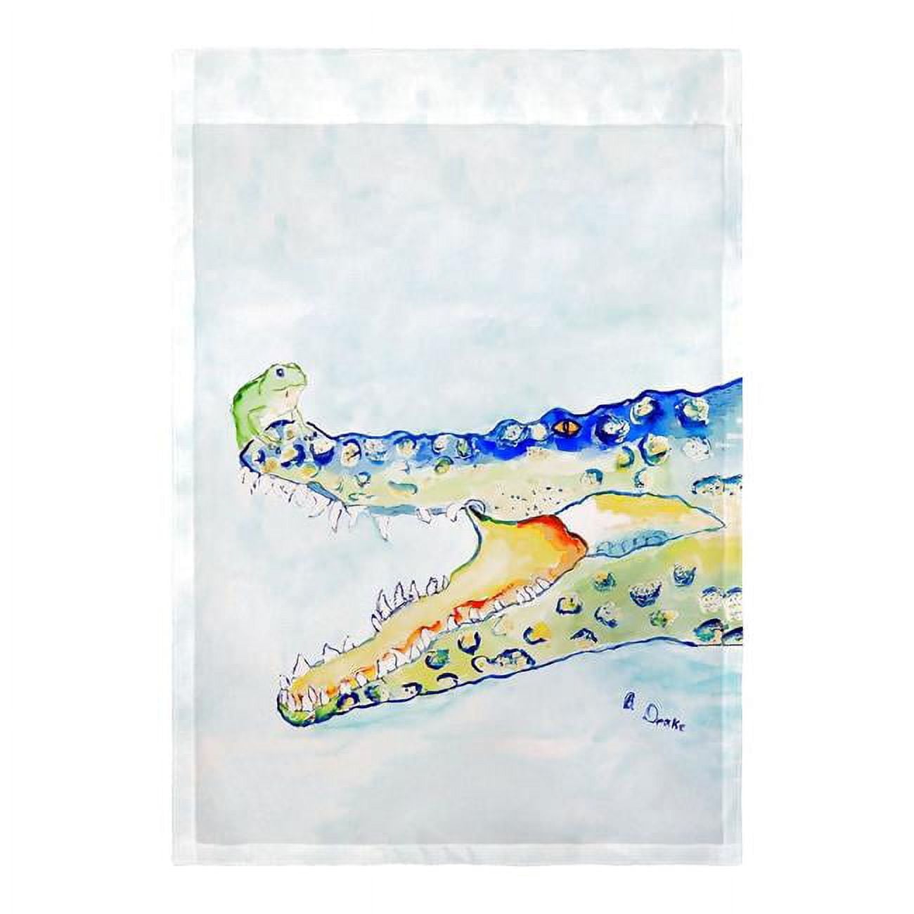 12.5 x 18 in. Croc & Frog Flag