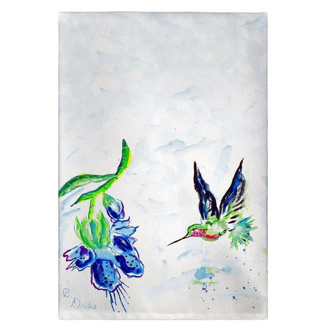 Picture of Betsy Drake GT712 Hovering Hummingbird Guest Towel