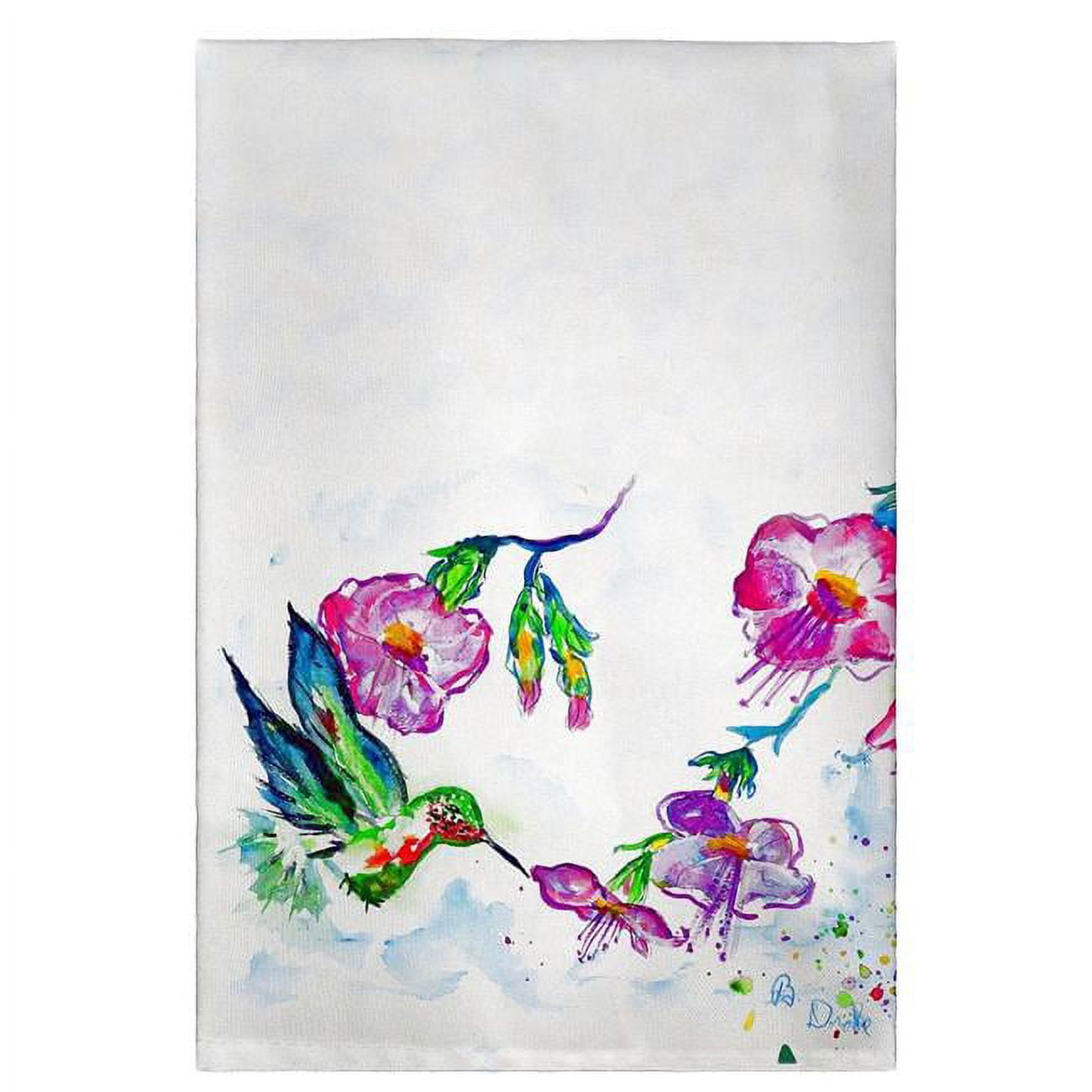 Picture of Betsy Drake GT713 Feeding Hummingbird Guest Towel
