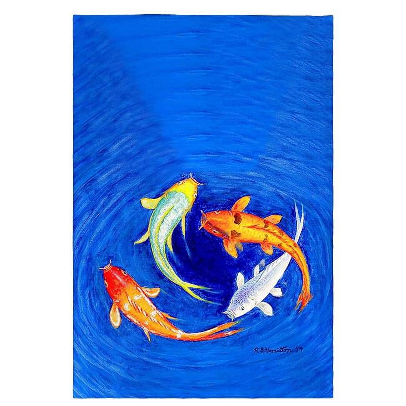 Picture of Betsy Drake GT857 Swirling Koi Guest Towel