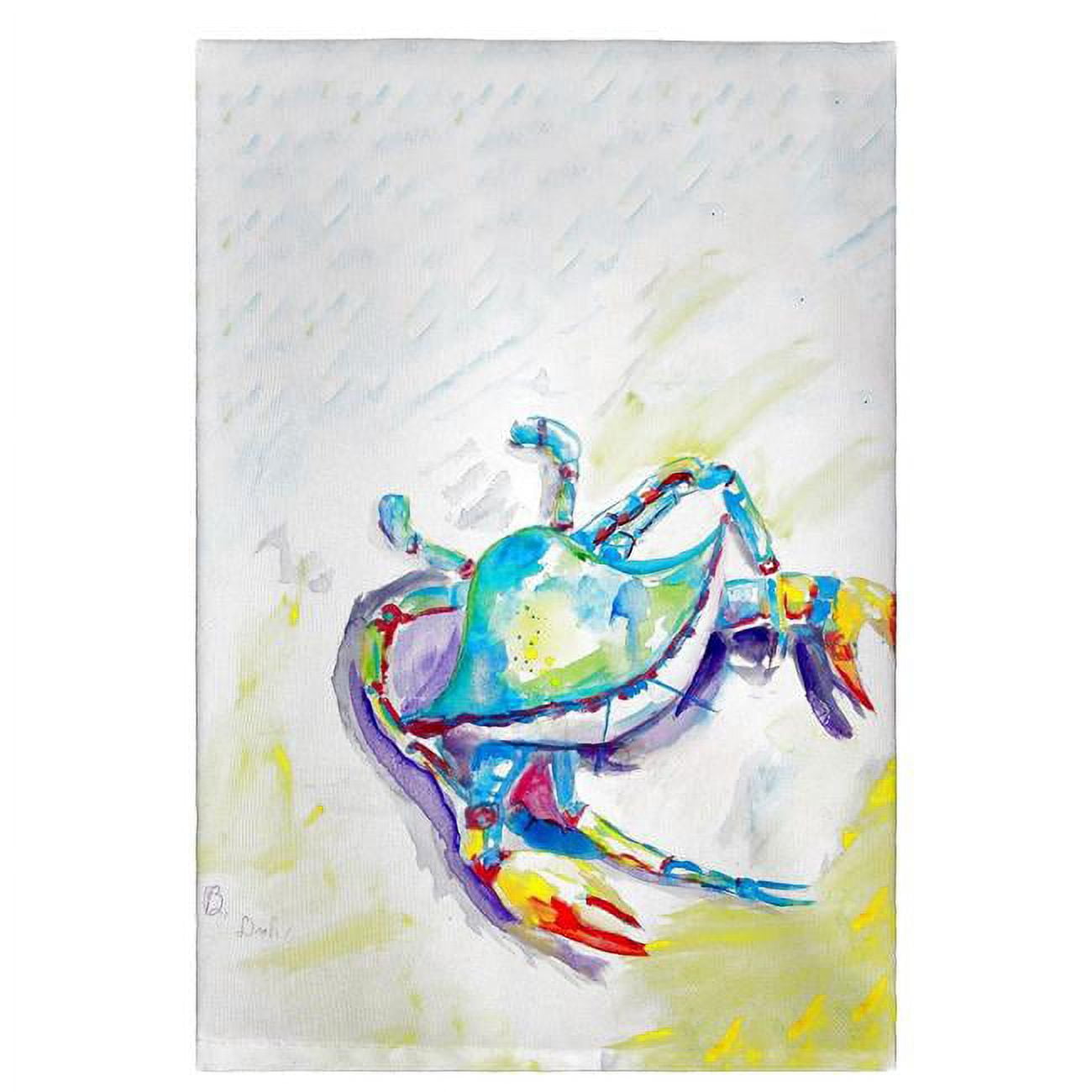 Picture of Betsy Drake GT895 Reaching Crab Guest Towel