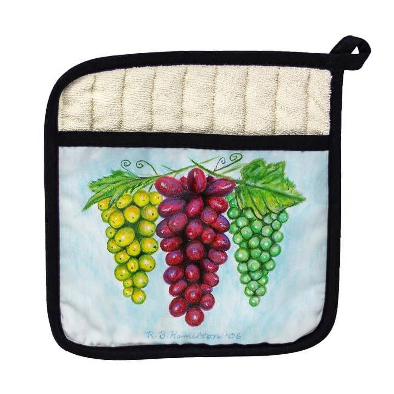 Picture of Betsy Drake PT041 Bunches of Grapes Pot Holder