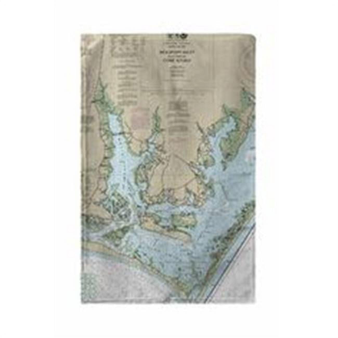 Picture of Betsy Drake GT11545 Beaufort Inlet & Part of Core Sound, NC Nautical Map Guest Towel