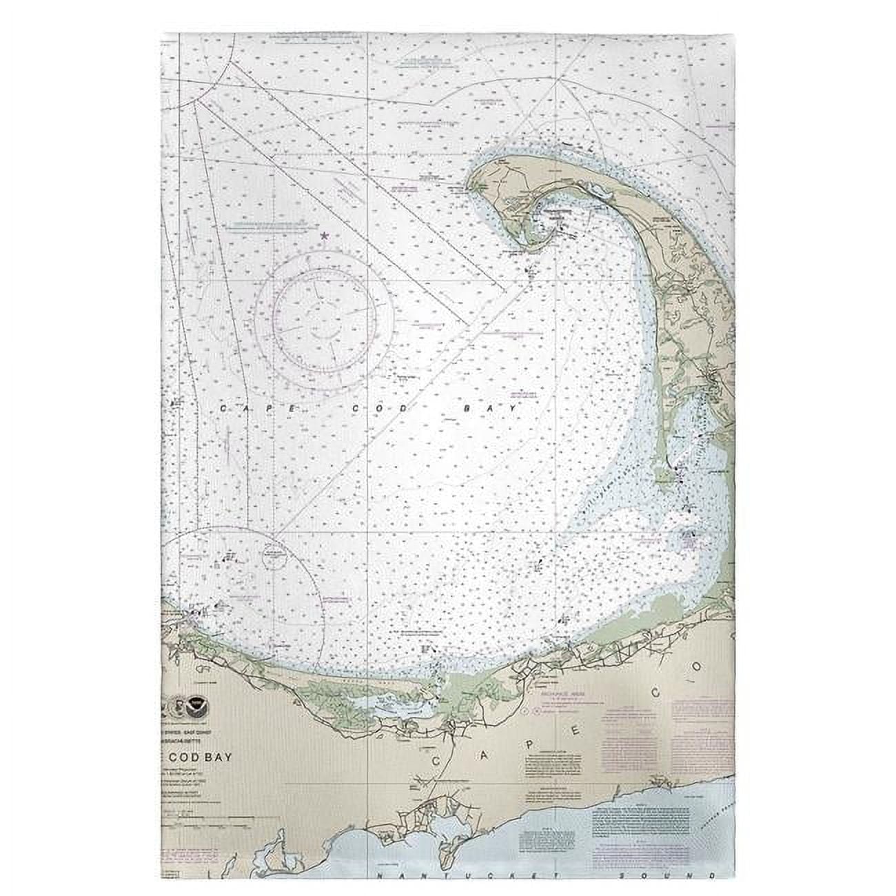 Picture of Betsy Drake GT13246 Cape Cod Bay, MA Nautical Map Guest Towel