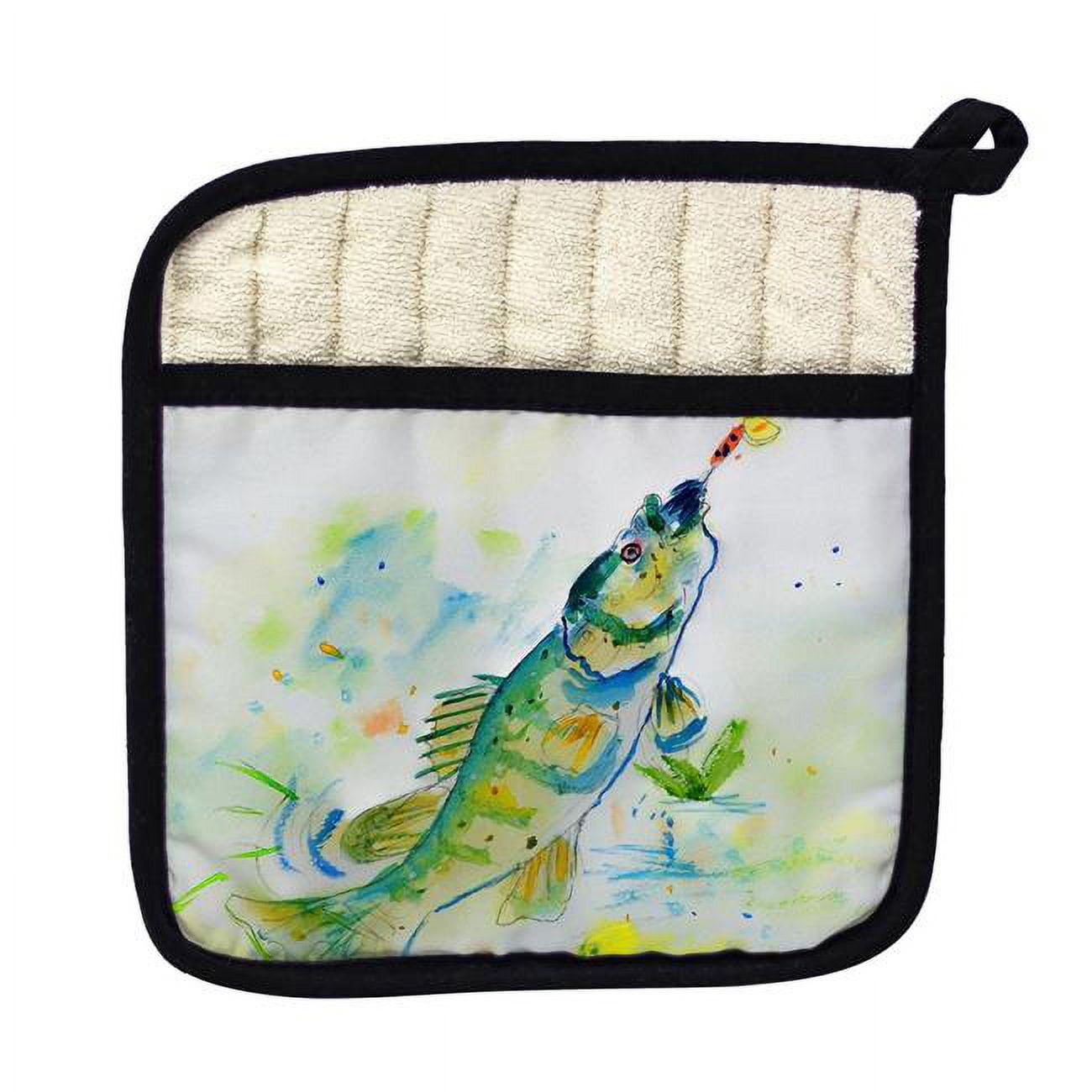 Picture of Betsy Drake PT064 Yellow Perch Pot Holder