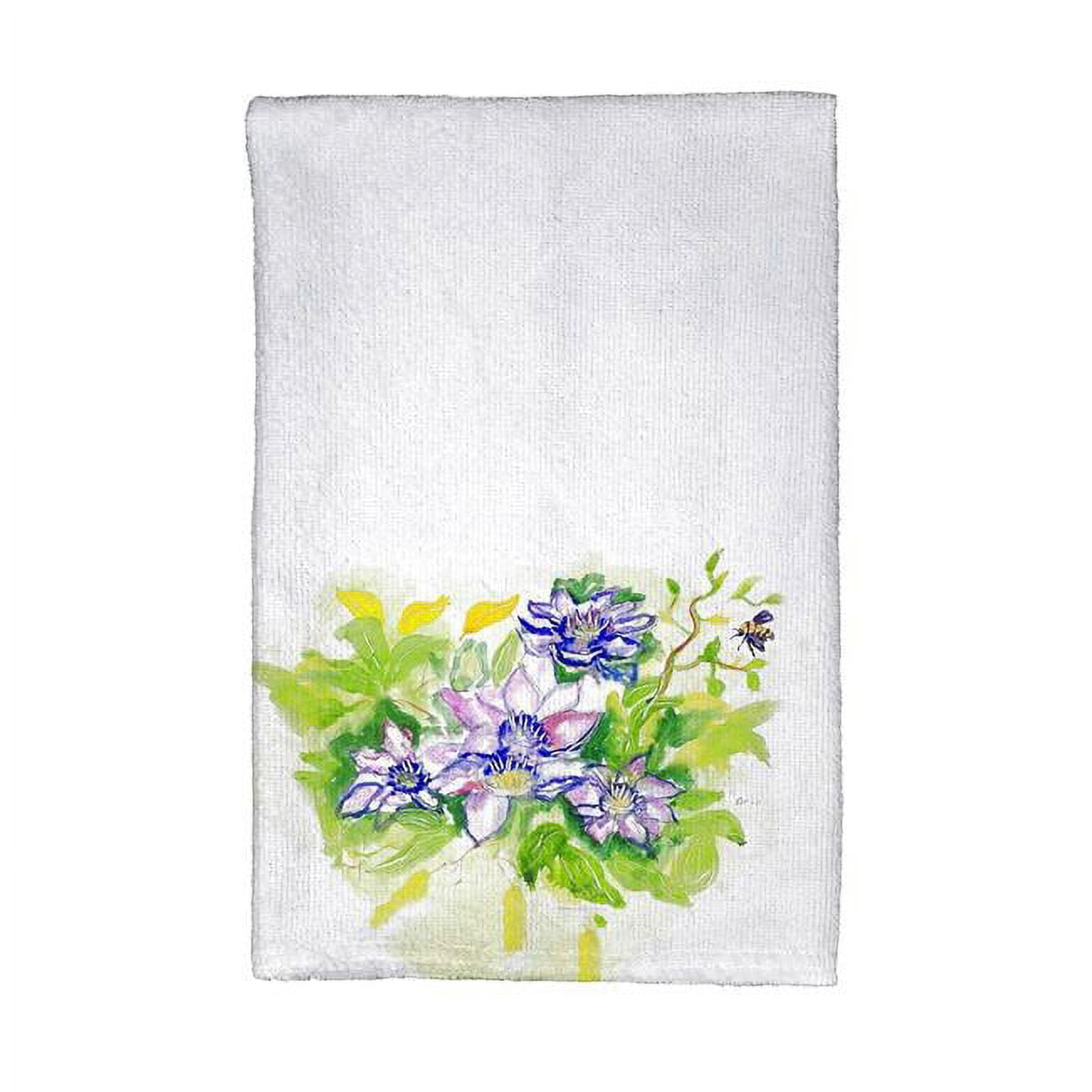 Picture of Betsy Drake KT284 Clematis Kitchen Towel