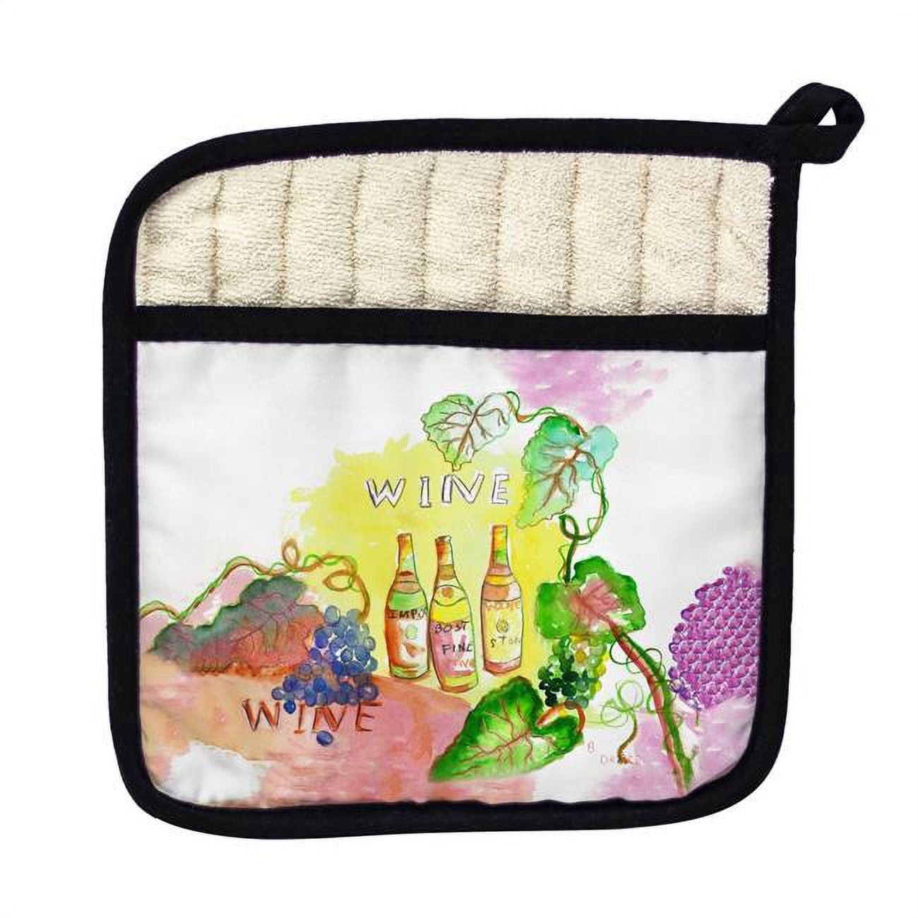 Picture of Betsy Drake PT078 Wine Bottles Pot Holder