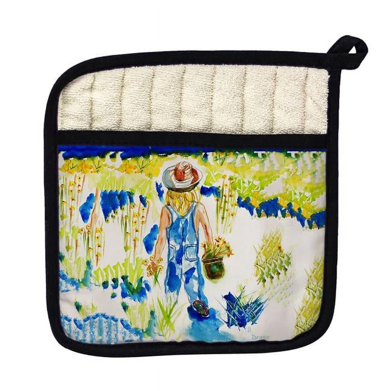 Picture of Betsy Drake PT079 Garden Girl Pot Holder