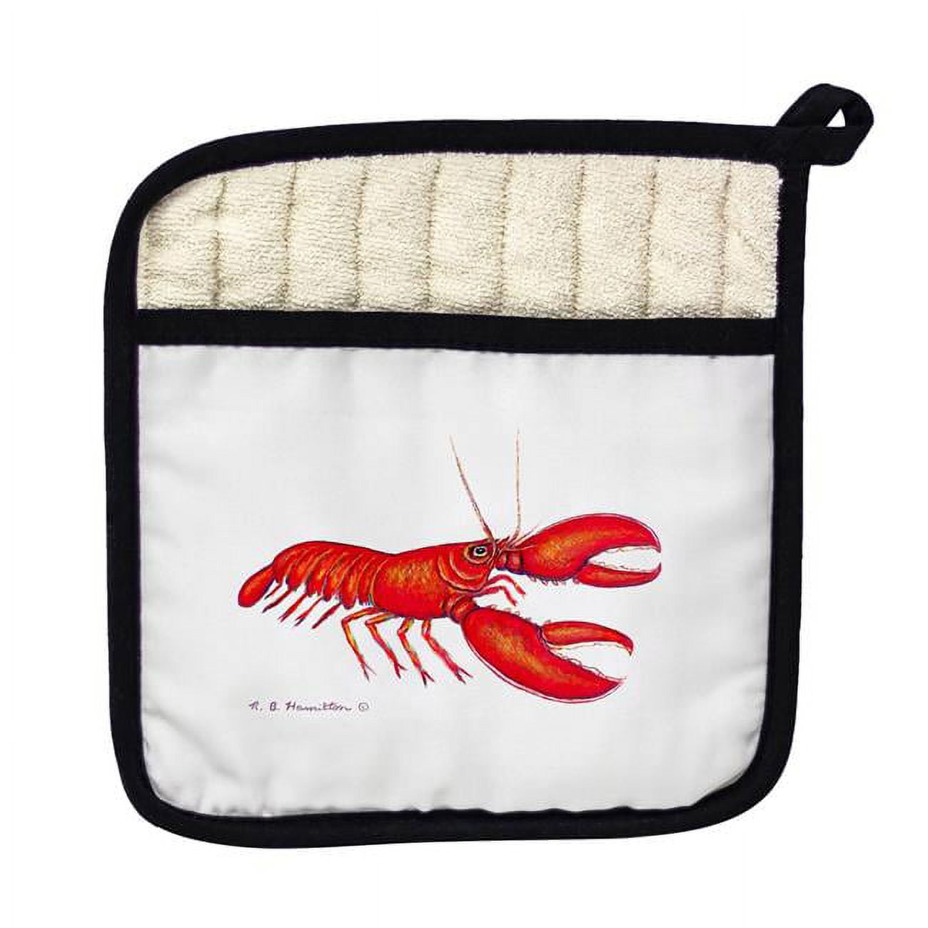 Picture of Betsy Drake PT081R Red Lobster Pot Holder
