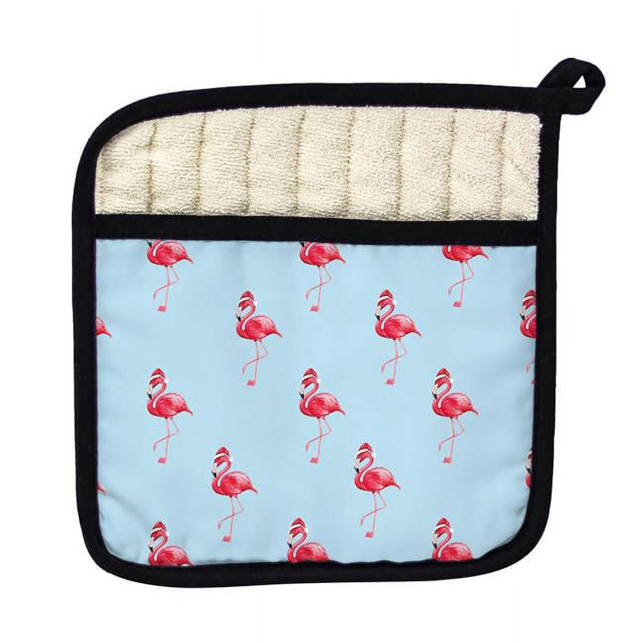 Picture of Betsy Drake PT084S Tiled Flamingo Santa Pot Holder