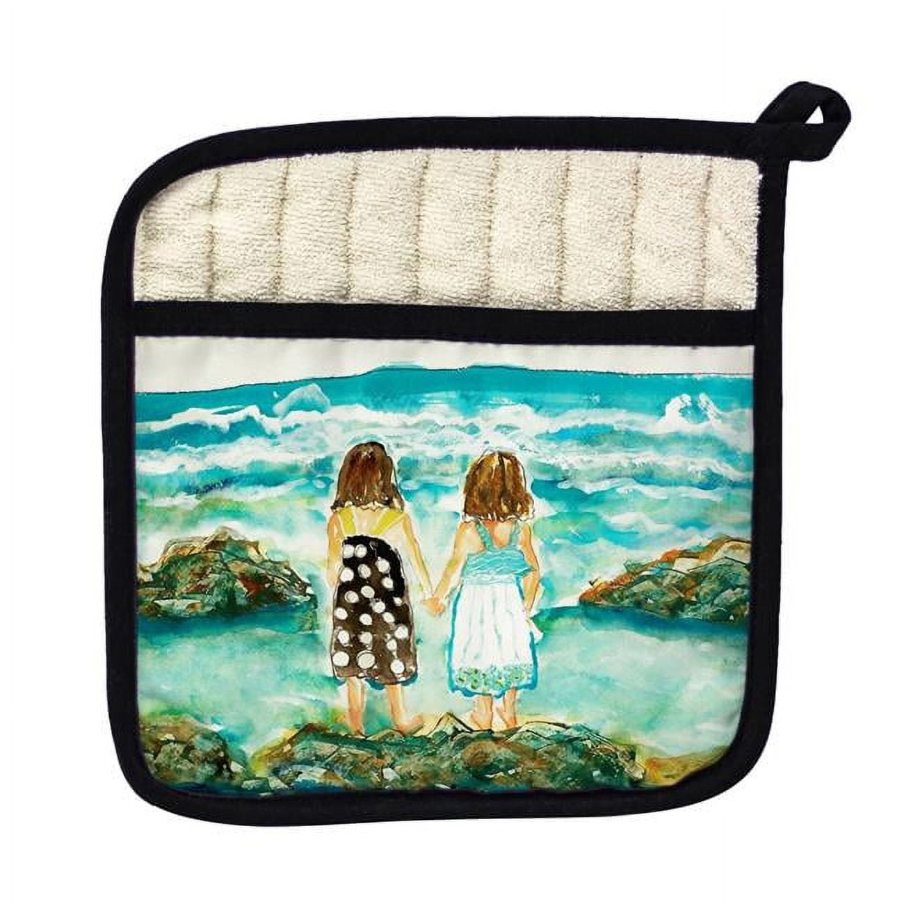Picture of Betsy Drake PT086 Twins on Rocks Pot Holder