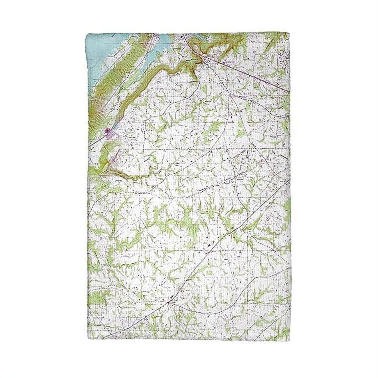 Picture of Betsy Drake KT611 Lake Guntersville, AL Nautical Map Kitchen Towel