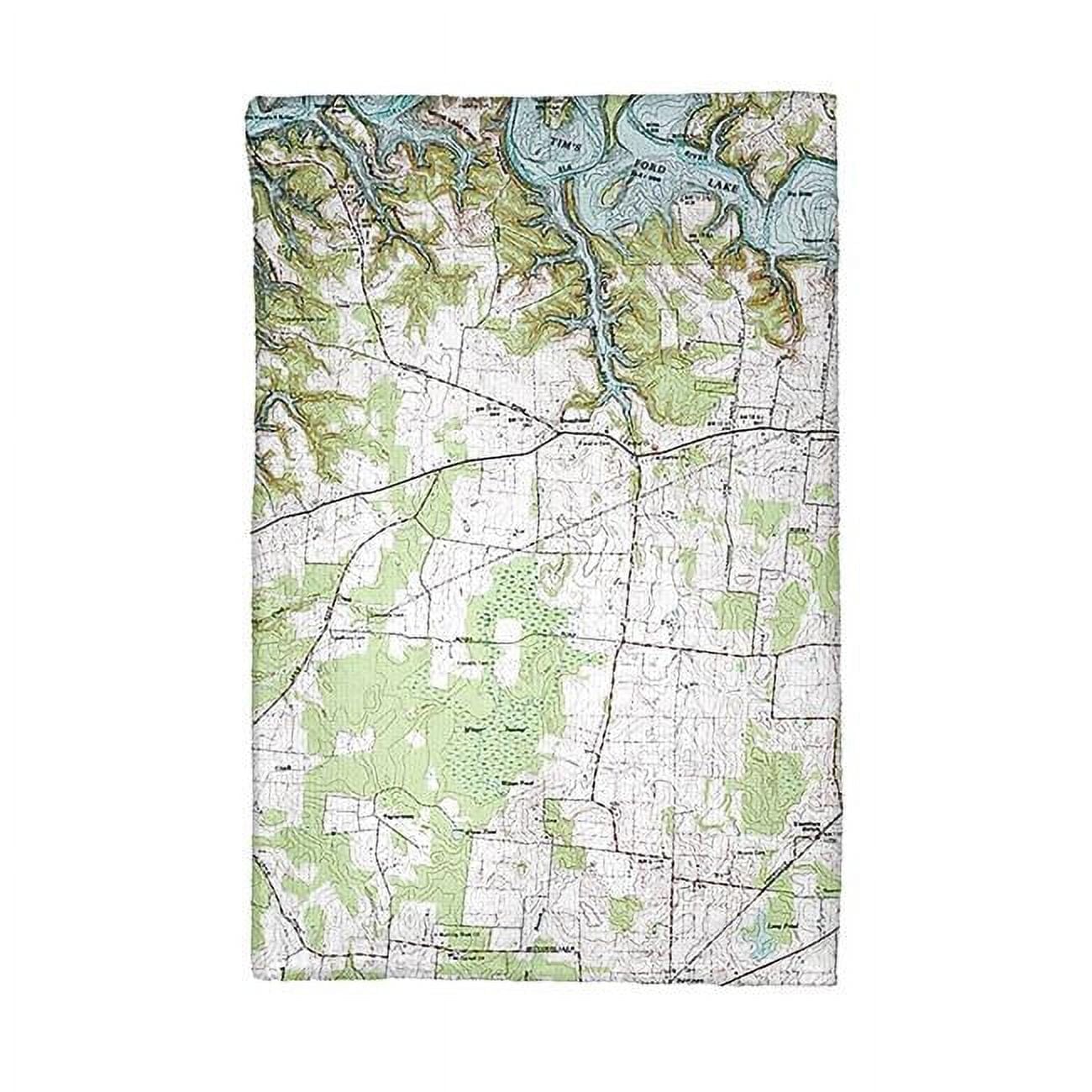 Picture of Betsy Drake KT613 Tims Ford Lake, TN Nautical Map Kitchen Towel