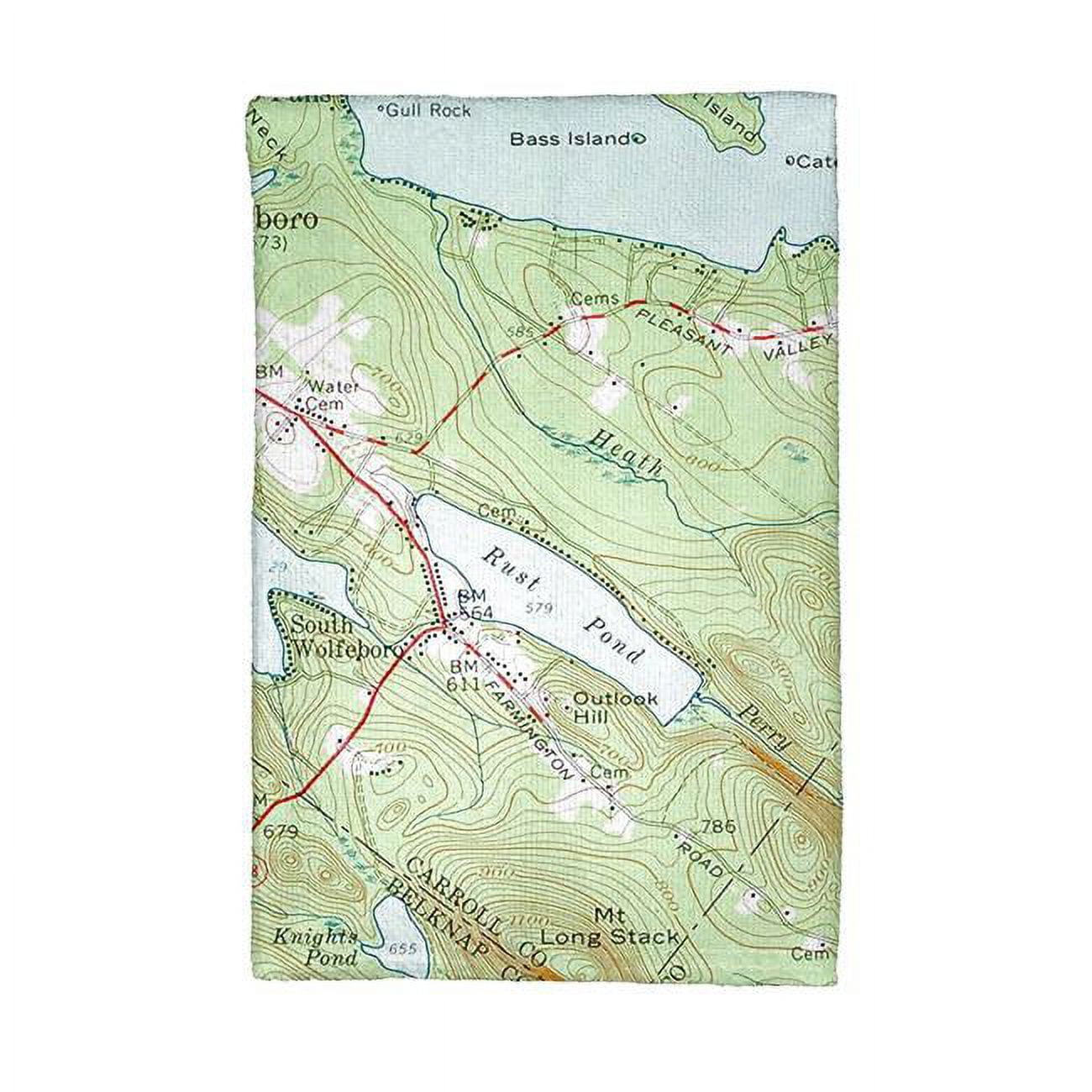 Picture of Betsy Drake KT654 Lake Wentworth, NH Nautical Map Kitchen Towel