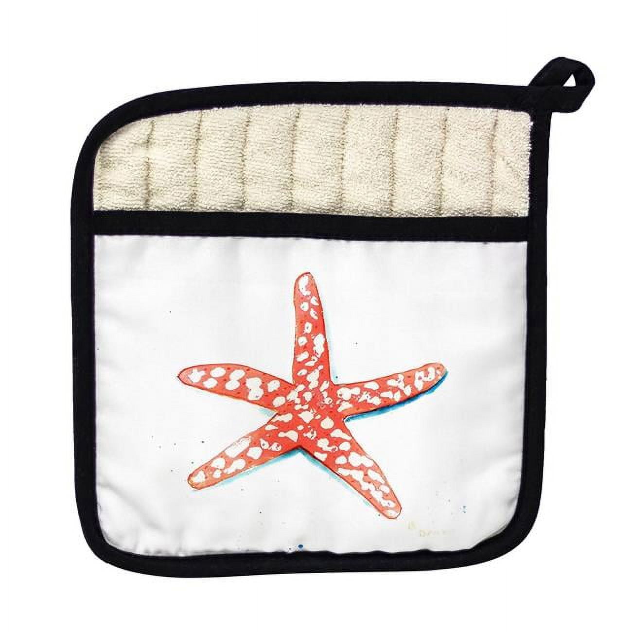 Picture of Betsy Drake PT091 Coral Starfish Pot Holder