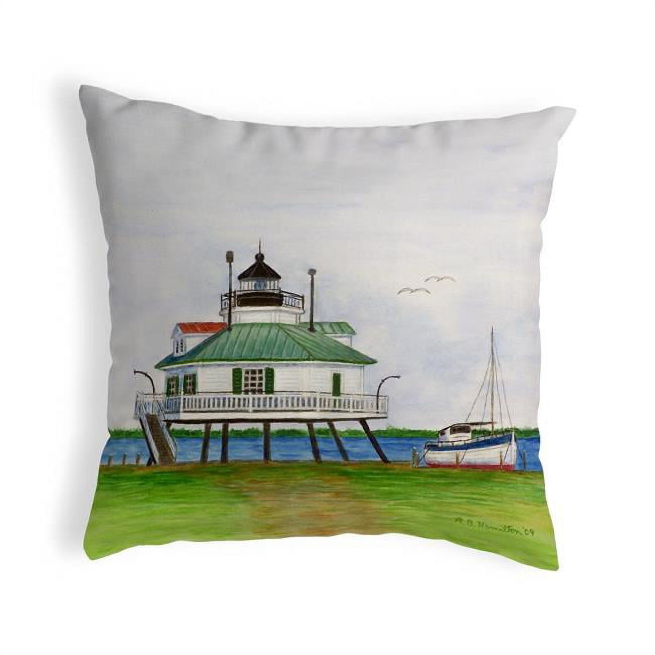 11 x 14 in. Hopper Strait Lighthouse Small No-Cord Pillow