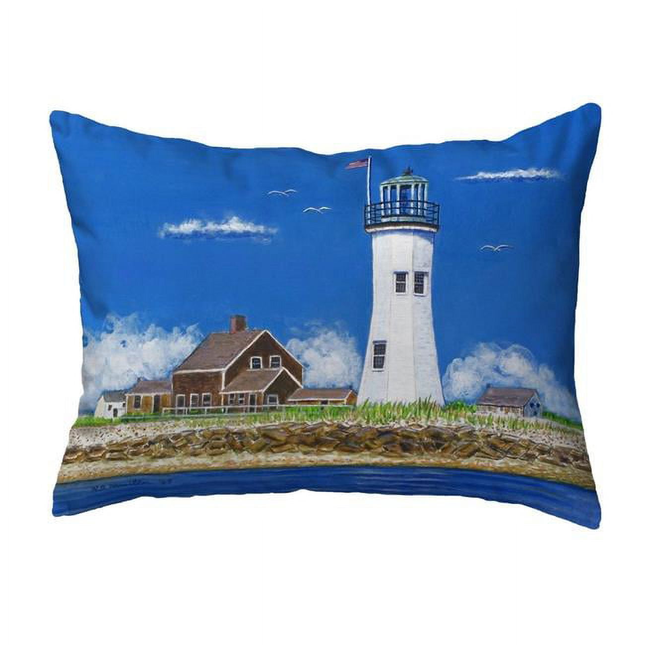 11 x 14 in. Scituate Ma Lighthouse Small No-Cord Pillow