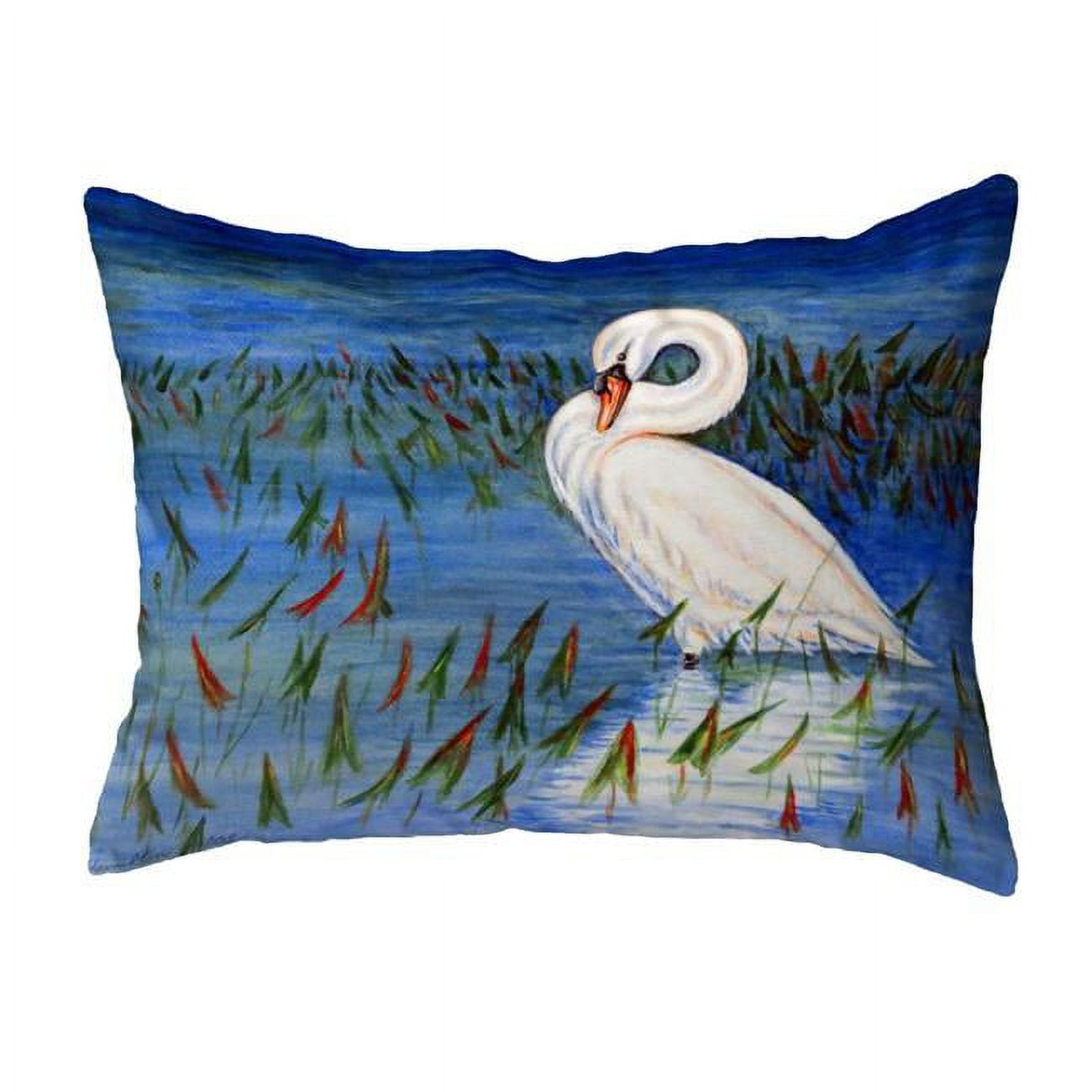 11 x 14 in. Mute Swan Small No-Cord Pillow