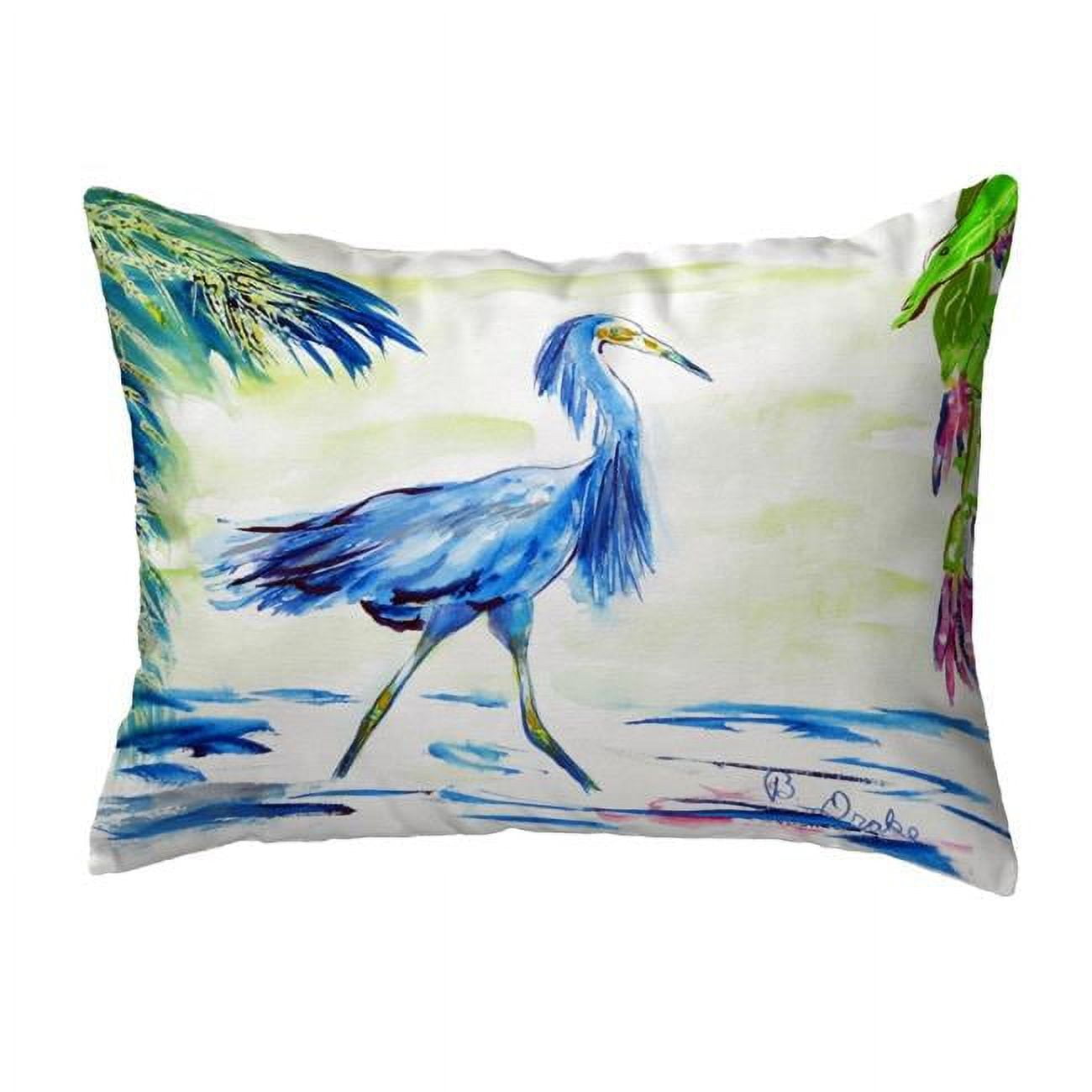 11 x 14 in. Blue Egret Small No-Cord Pillow