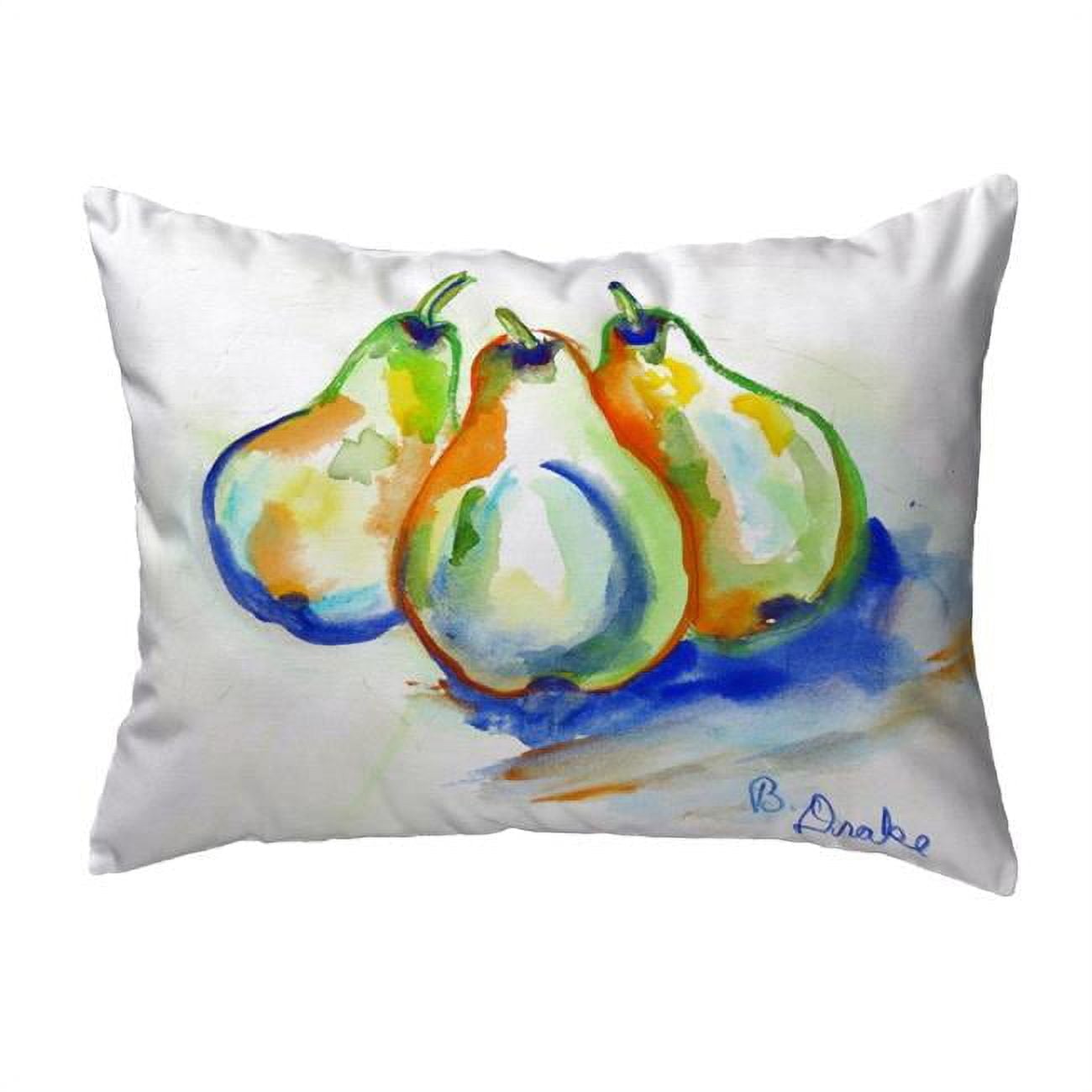 11 x 14 in. Three Pears Small No-Cord Pillow