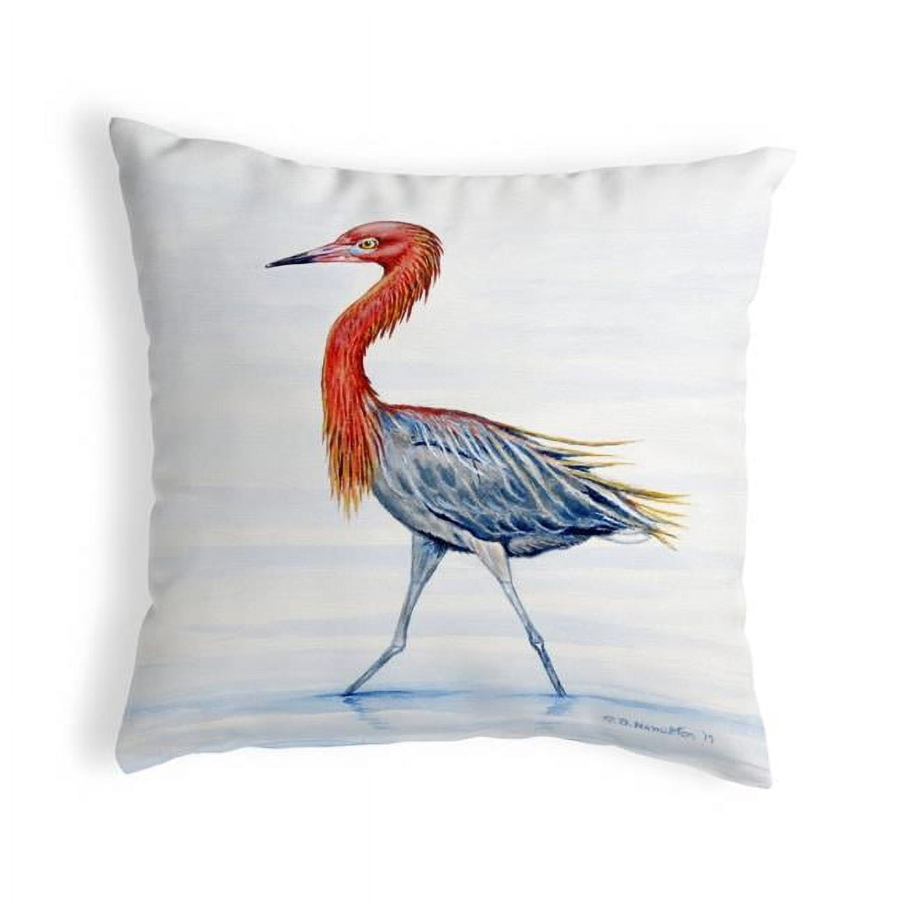 11 x 14 in. Reddish Egret Small No-Cord Pillow