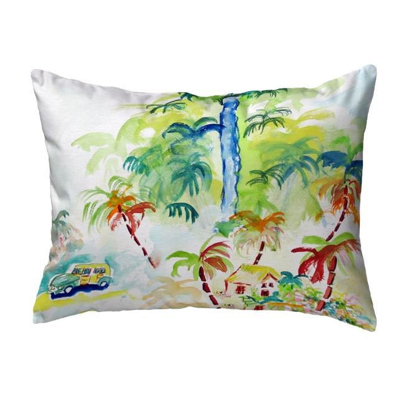 11 x 14 in. Colorful Palms Small No-Cord Pillow
