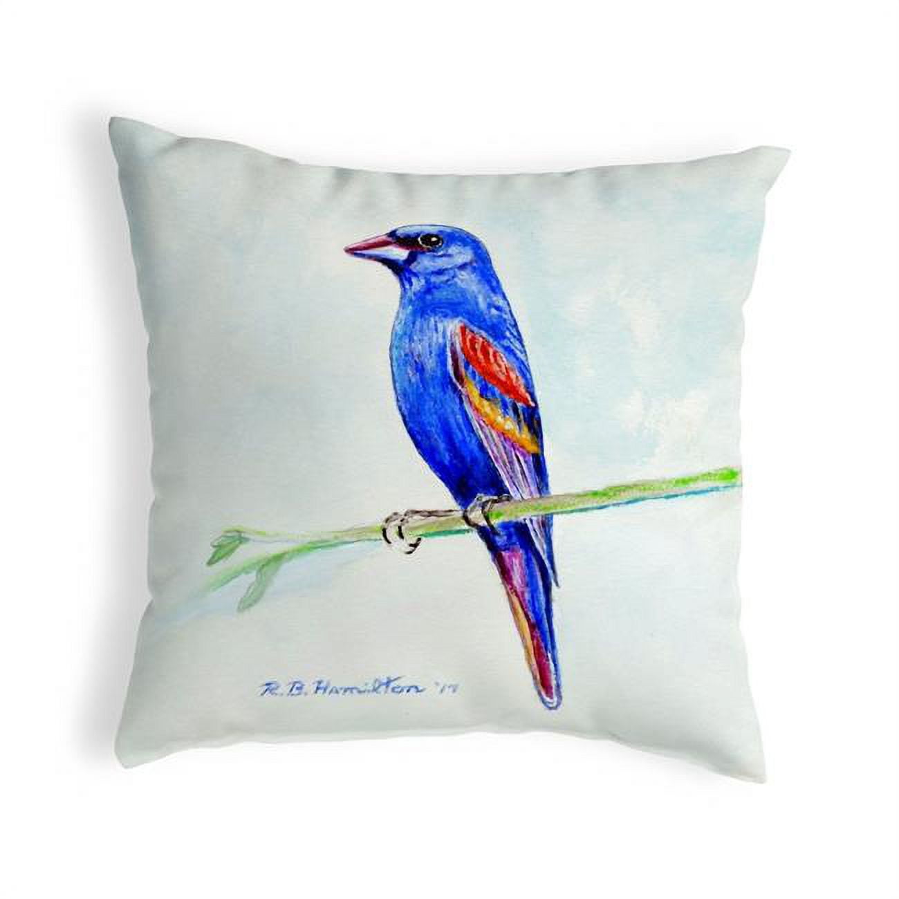 11 x 14 in. Blue Grosebeak Small No-Cord Pillow