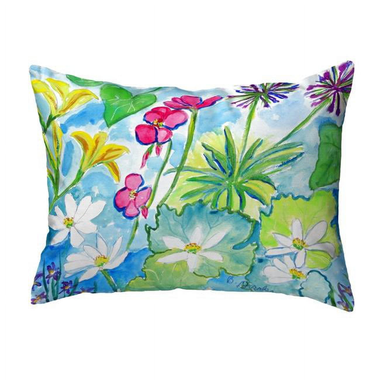 11 x 14 in. Wild Garden Small No-Cord Pillow