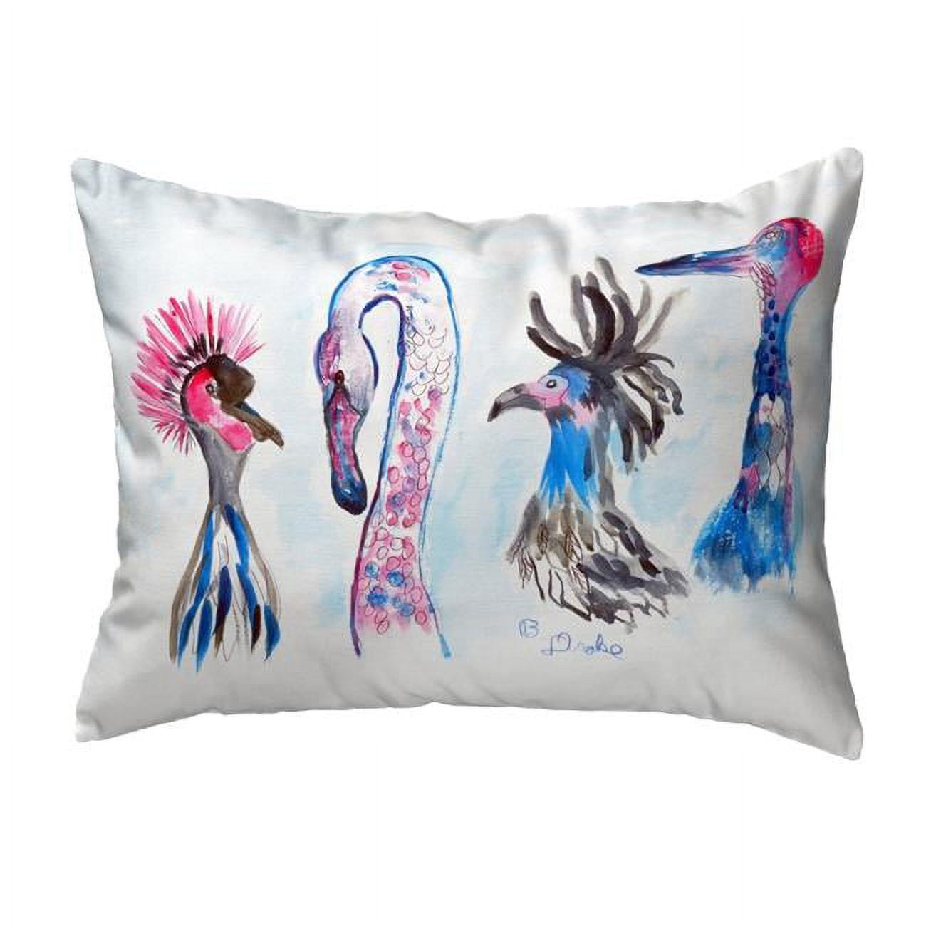 11 x 14 in. Loony Birds Small No-Cord Pillow