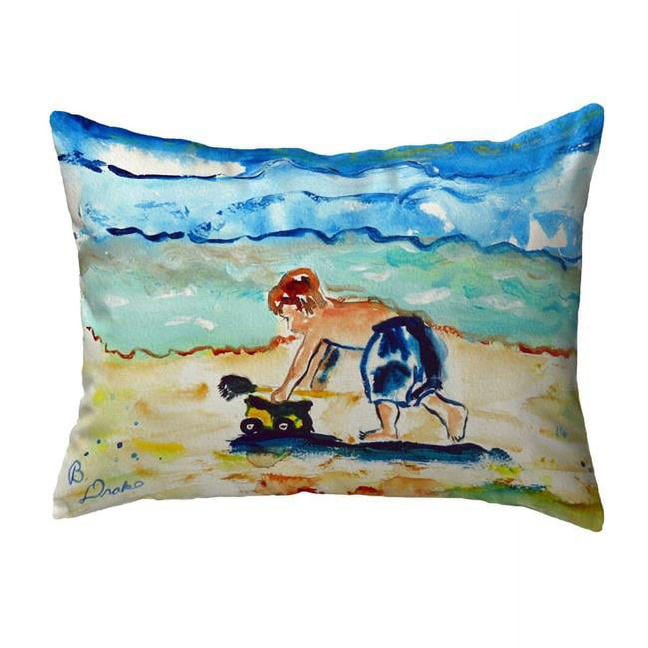 11 x 14 in. Boy & Toy Small No-Cord Pillow