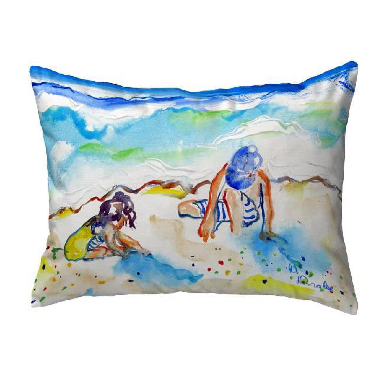 11 x 14 in. Playing in Sand Small No-Cord Pillow