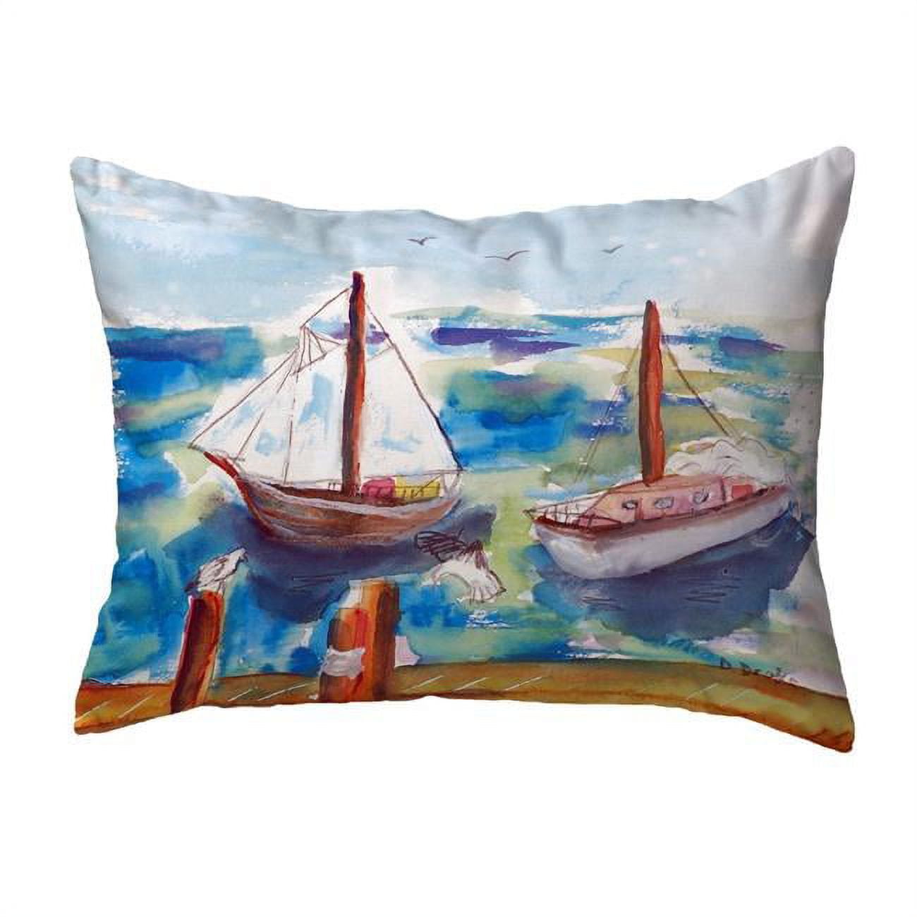 11 x 14 in. Two Sailboats Small No-Cord Pillow