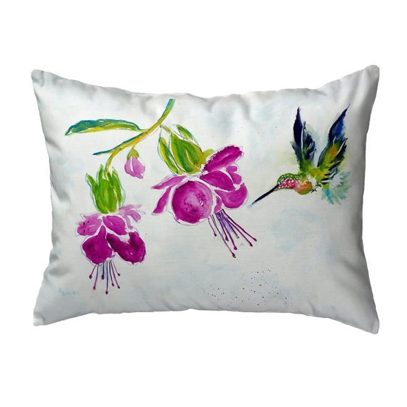 11 x 14 in. Purple Hummingbird Small No-Cord Pillow