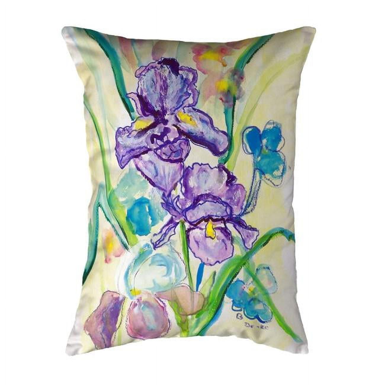 11 x 14 in. Two Irises Small No-Cord Pillow