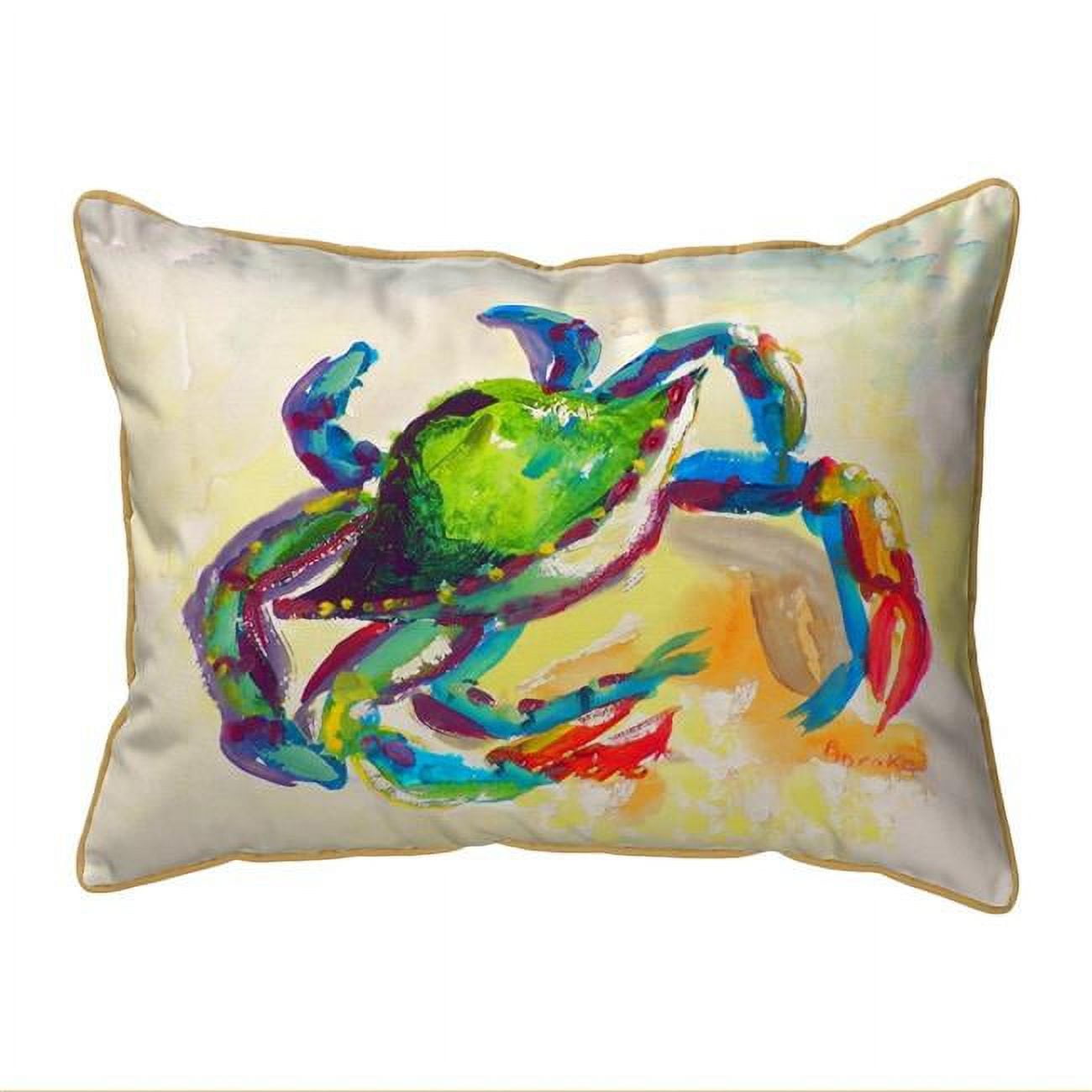 20 x 24 in. Teal Crab Extra Large Zippered Pillow