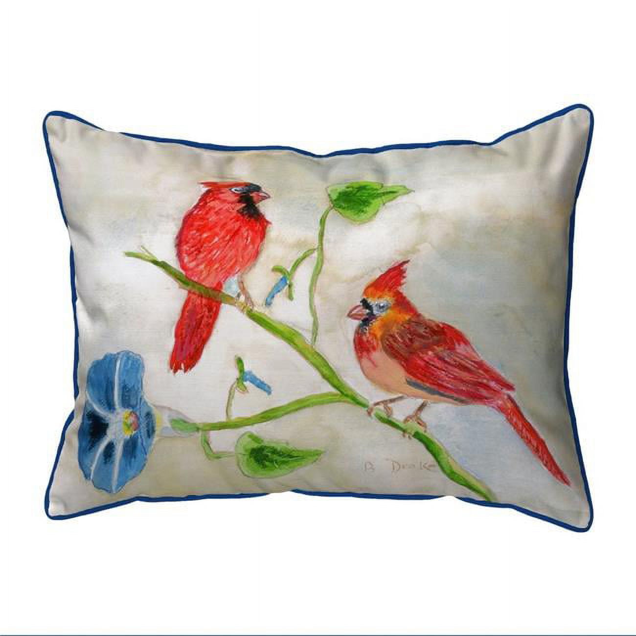 20 x 24 in. Betsys Cardinals Extra Large Zippered Pillow