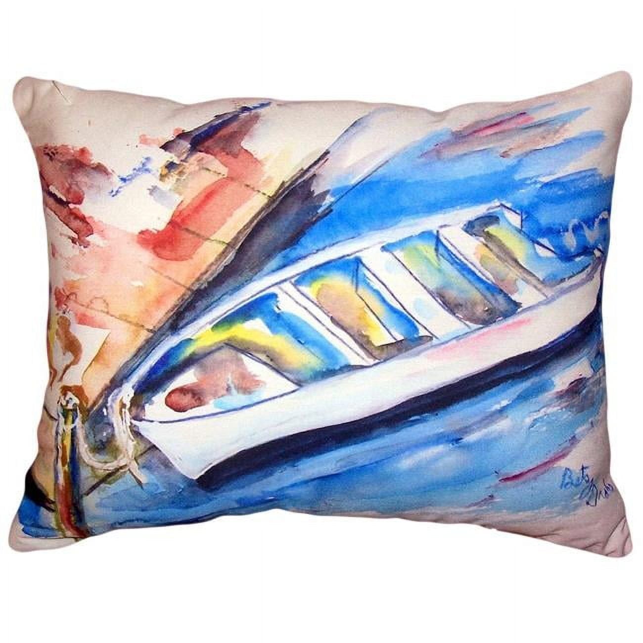 16 x 20 in. Rowboat At Dock No Cord Pillow