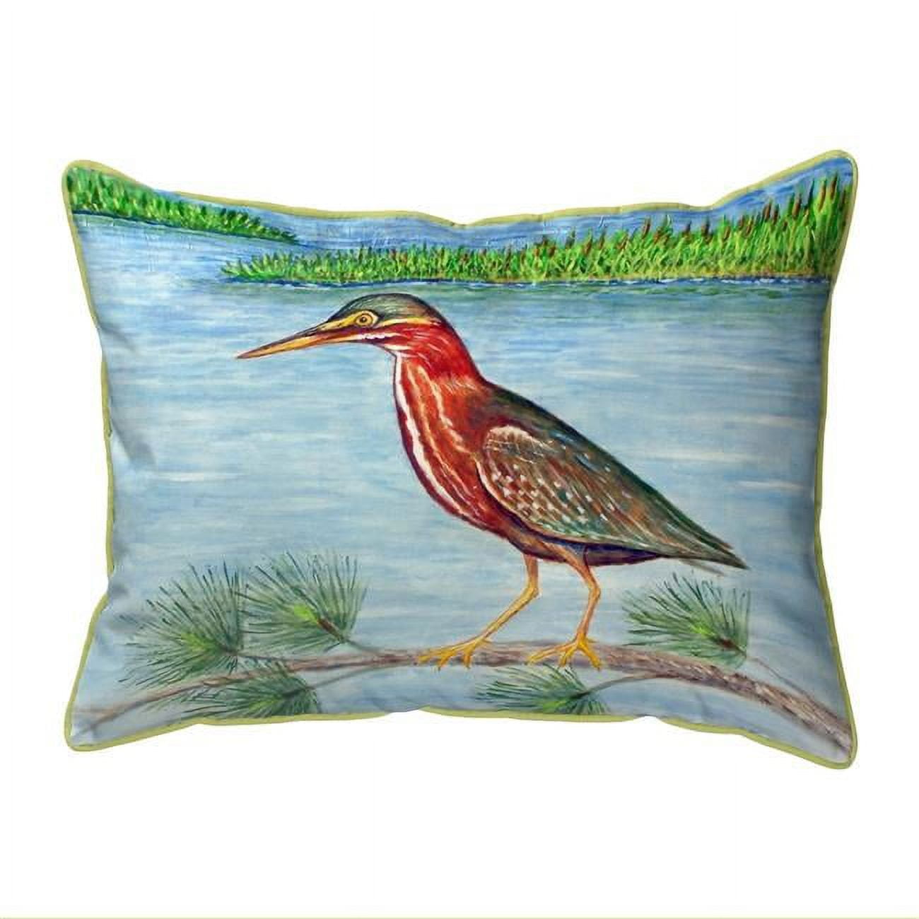 20 x 24 in. Green Heron II Extra Large Zippered Pillow