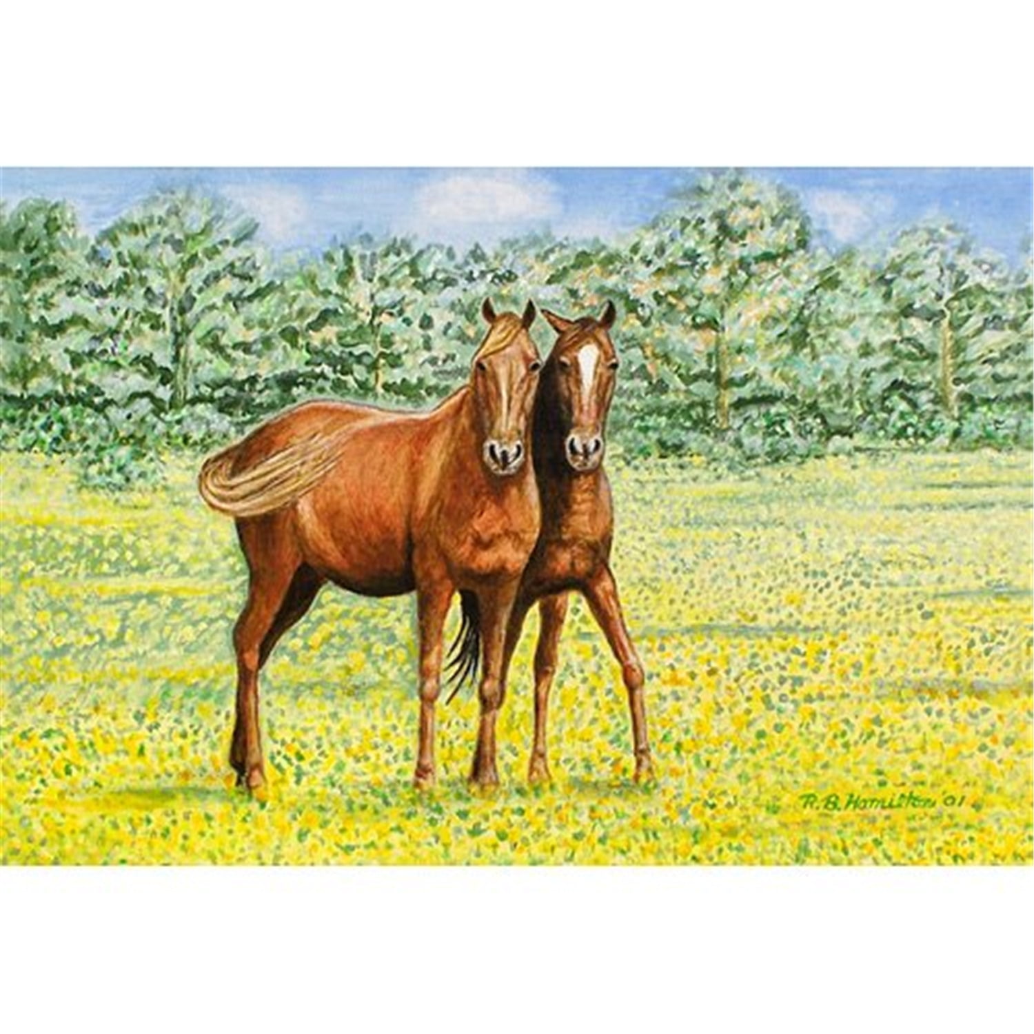 18 x 26 in. Horses Door Mat