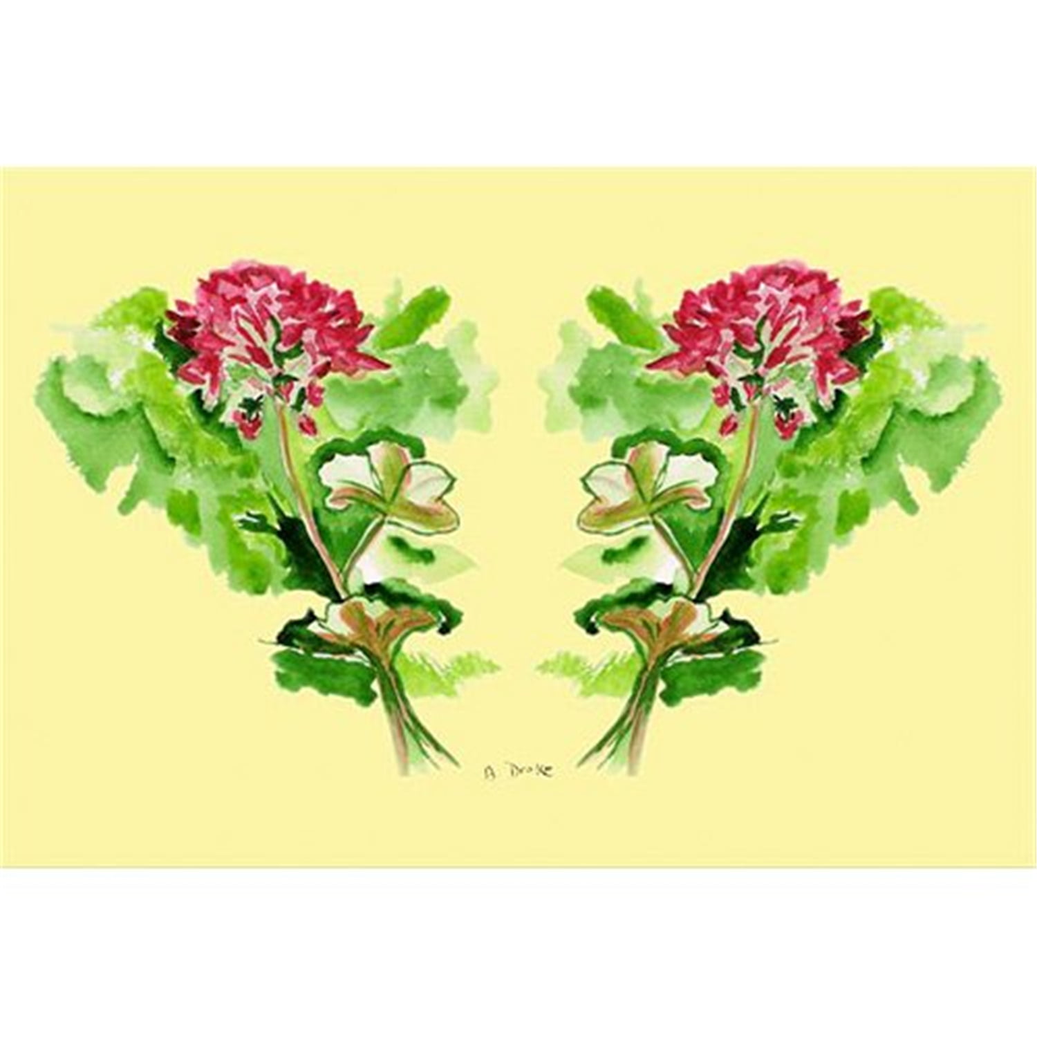 18 x 26 in. Geraniums Door Mat