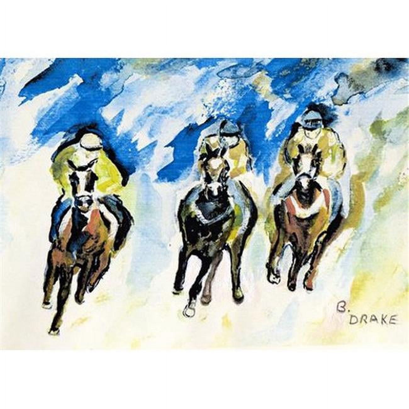 18 x 26 in. Three Racing Door Mat