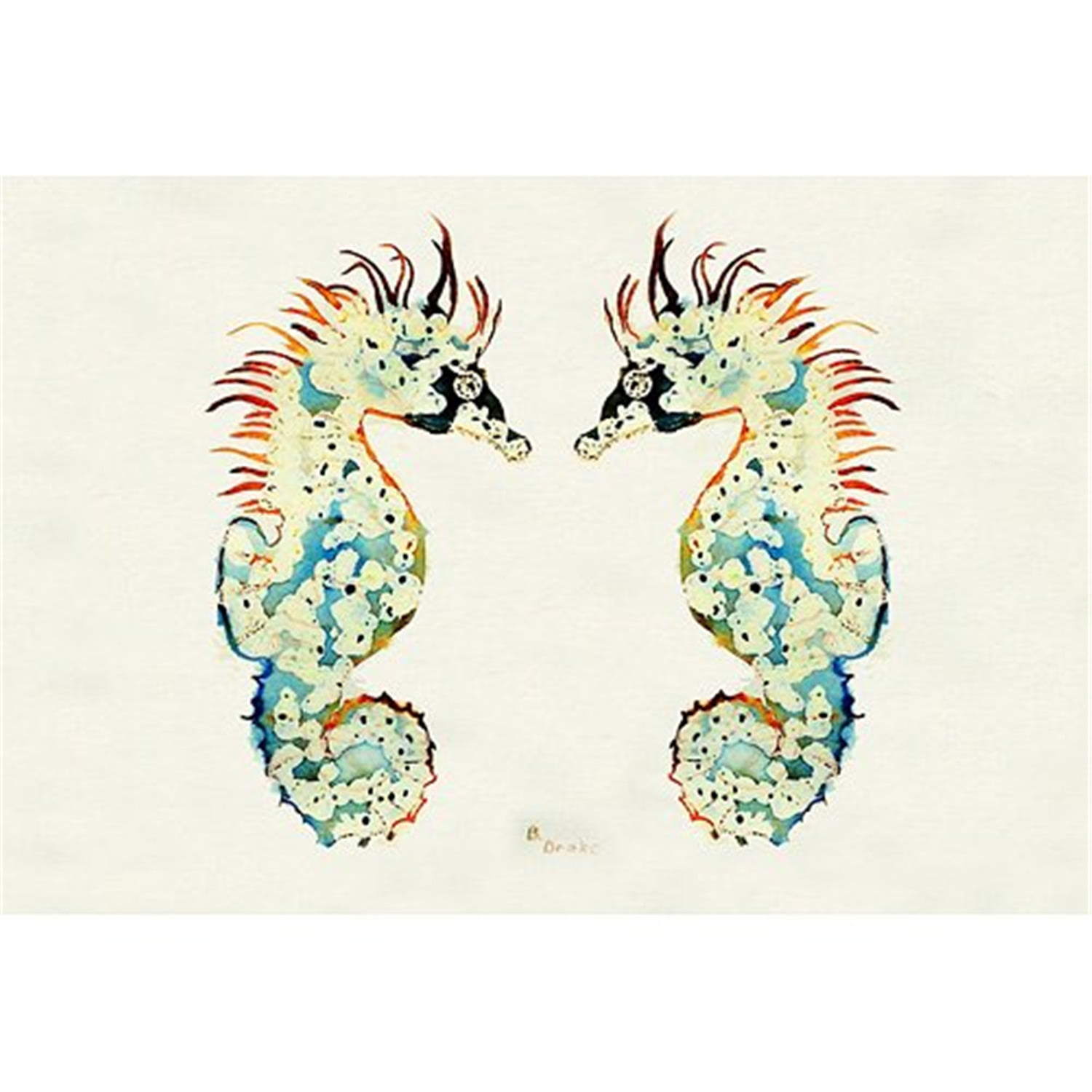 18 x 26 in. Betsys Sea Horses Door Mat
