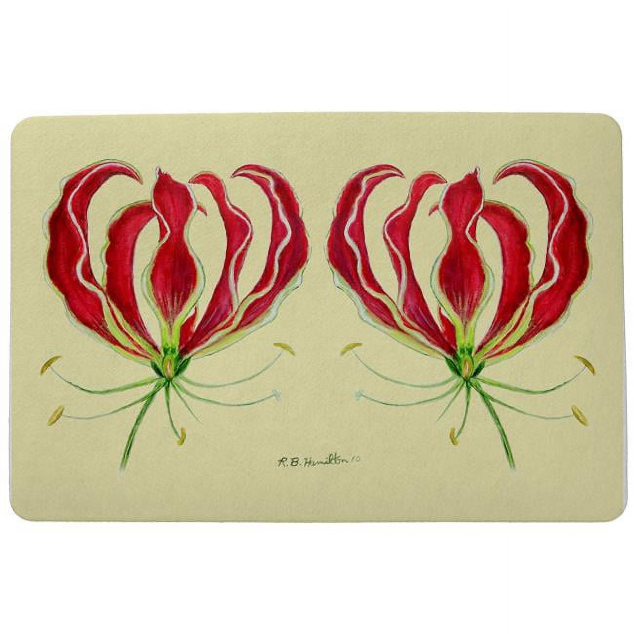 18 x 26 in. Red Lily Door Mat