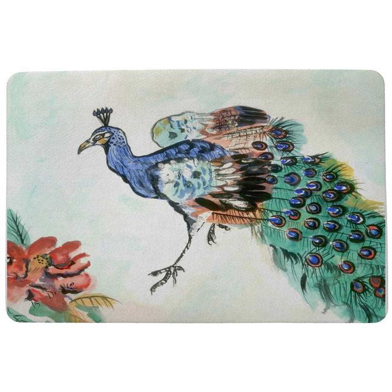 18 x 26 in. Betsys Peacock Door Mat