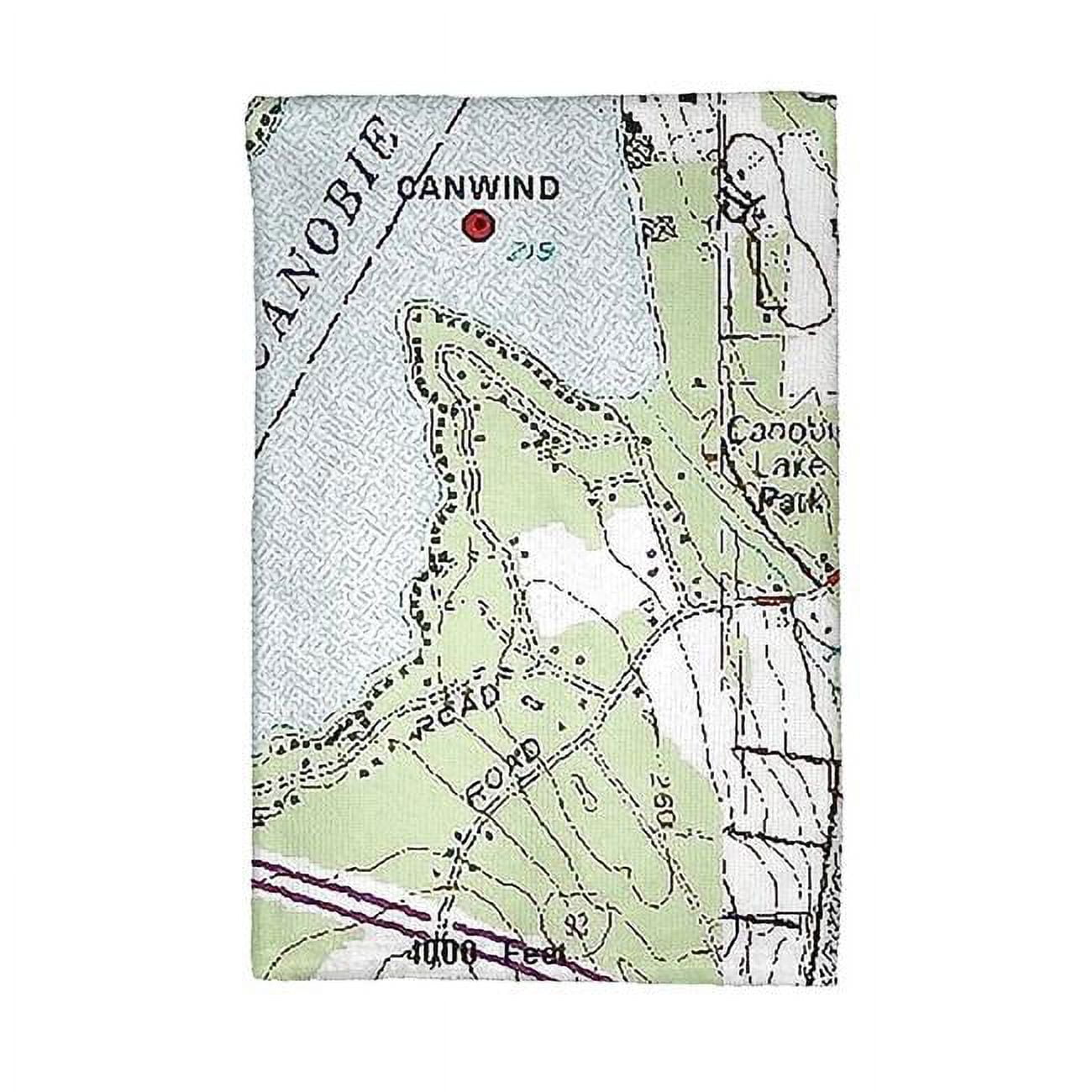 Picture of Betsy Drake KT852 Canobie Lake, NH Nautical Map Kitchen Towel