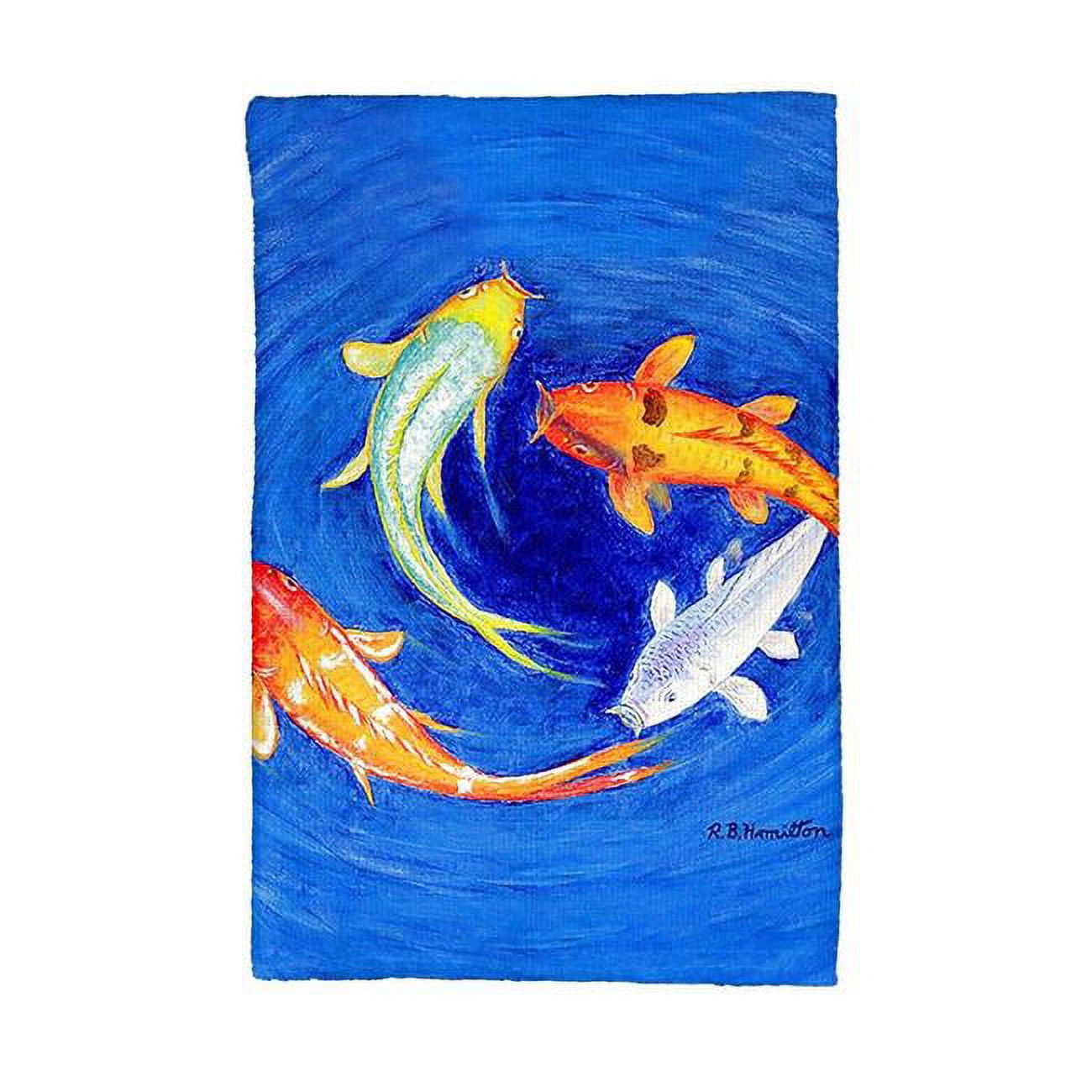 Picture of Betsy Drake KT857 Swirling Koi Kitchen Towel