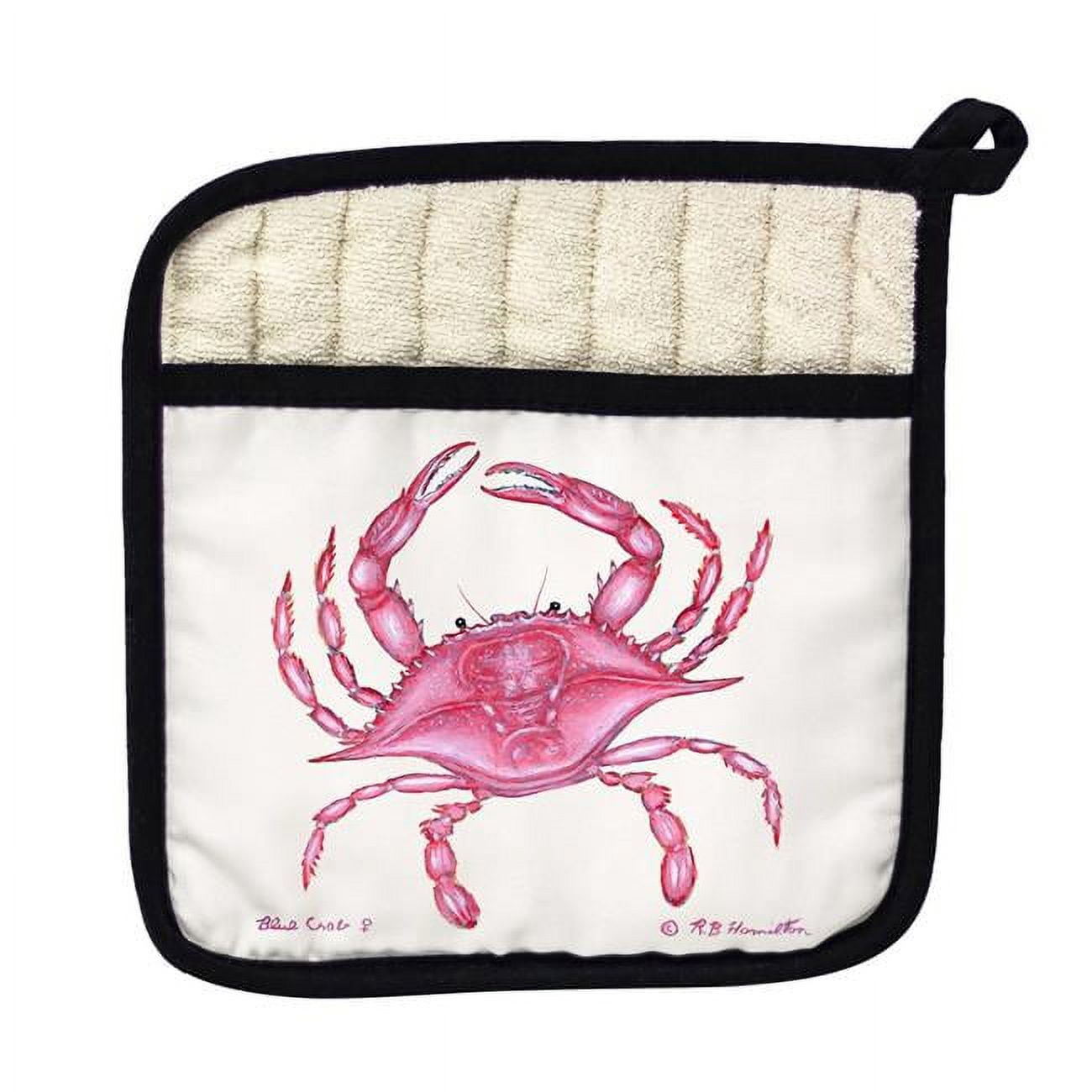 Picture of Betsy Drake PT102 Pink Crab Pot Holder